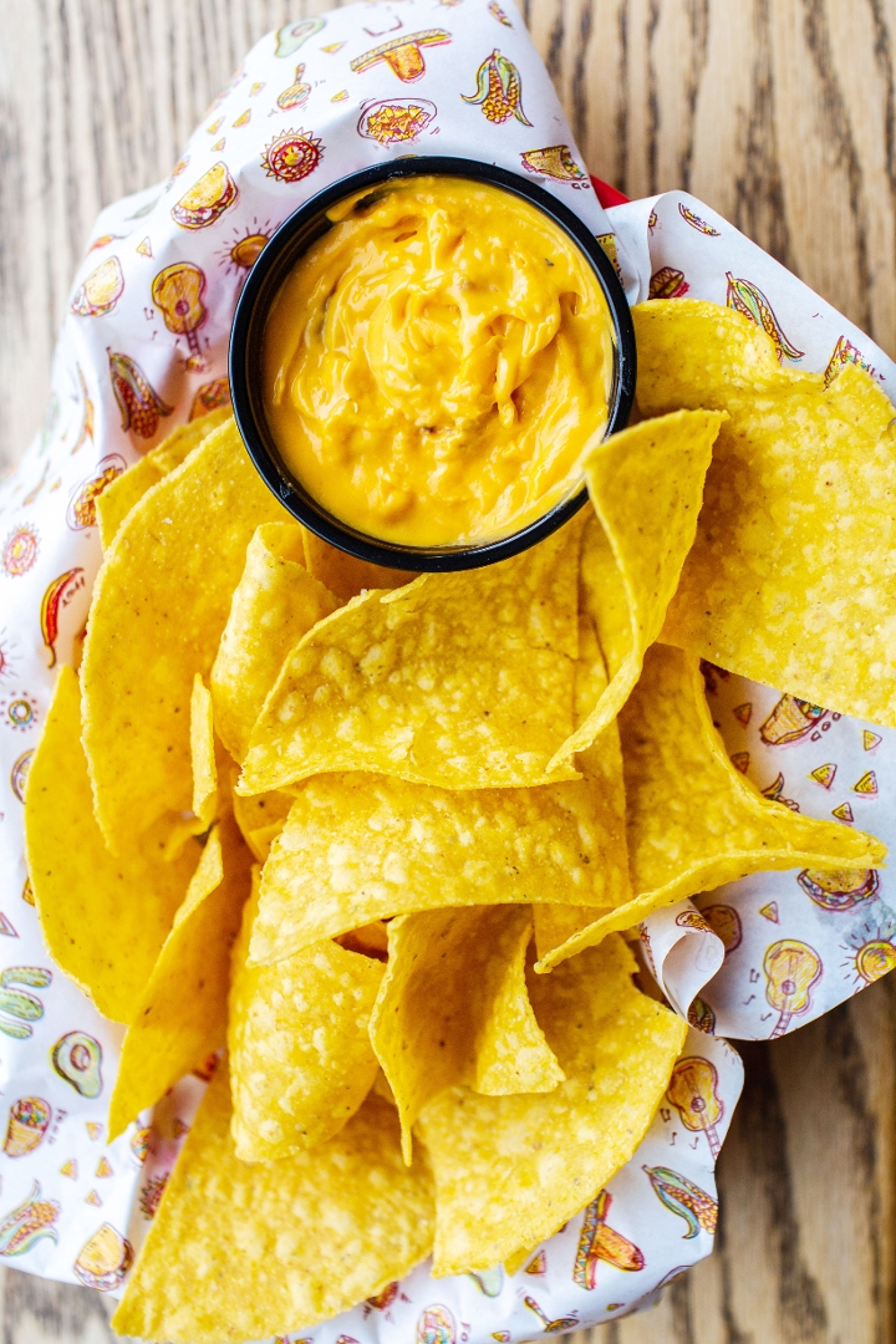 Chips & Queso Dip.
