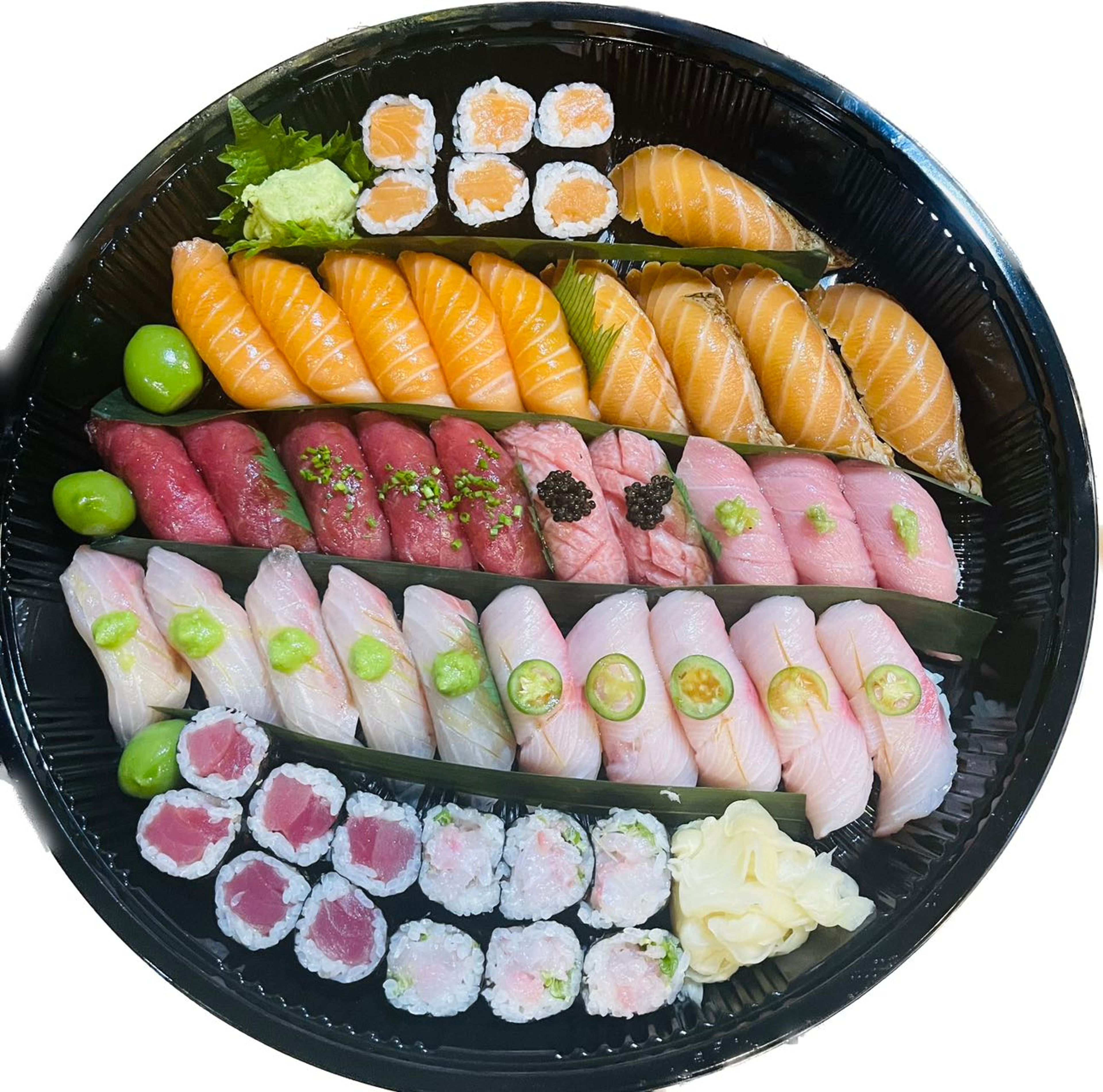 Tri Color Sushi Platter.