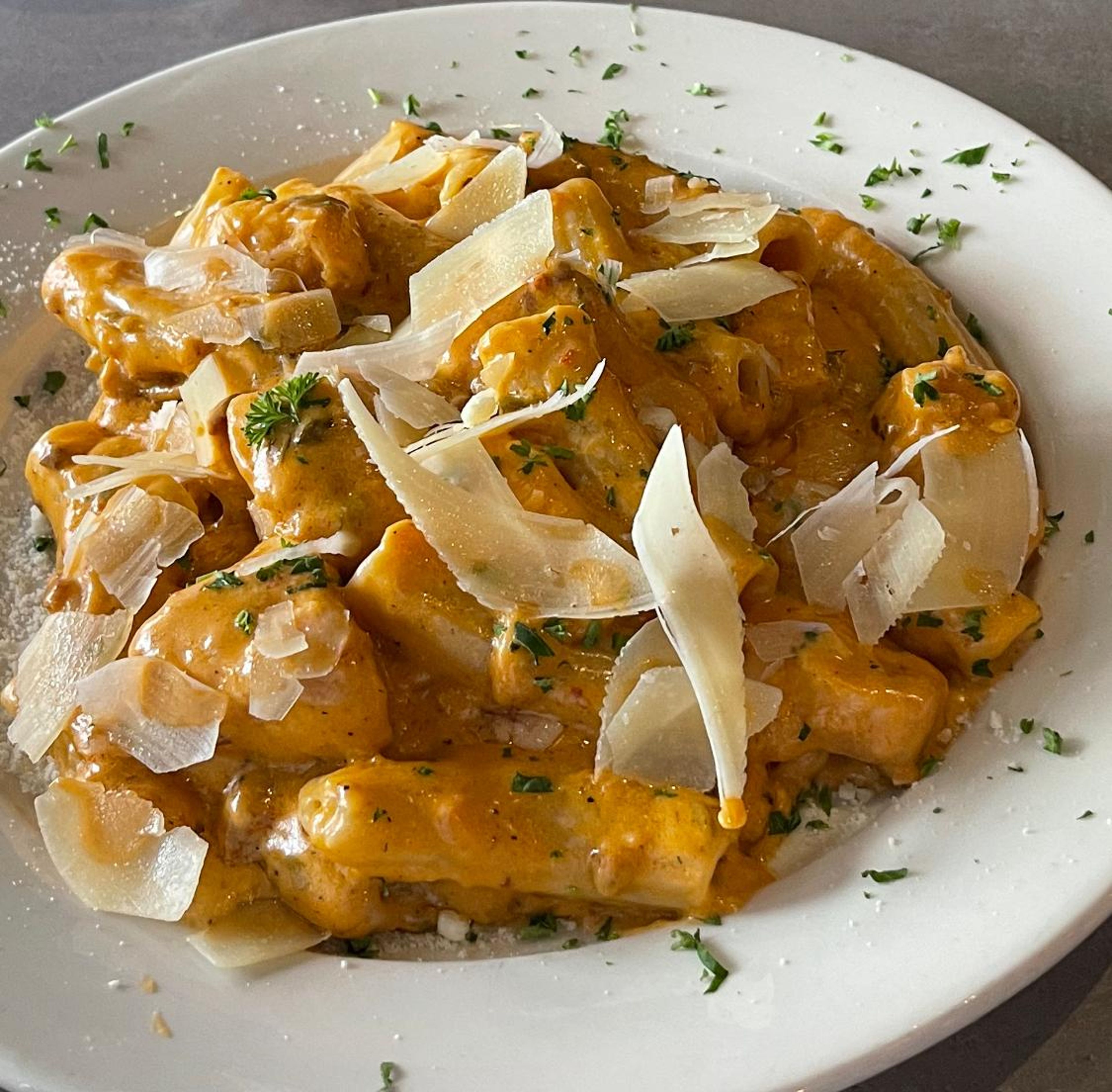 Rigatoni Alla Vodka Sauce.