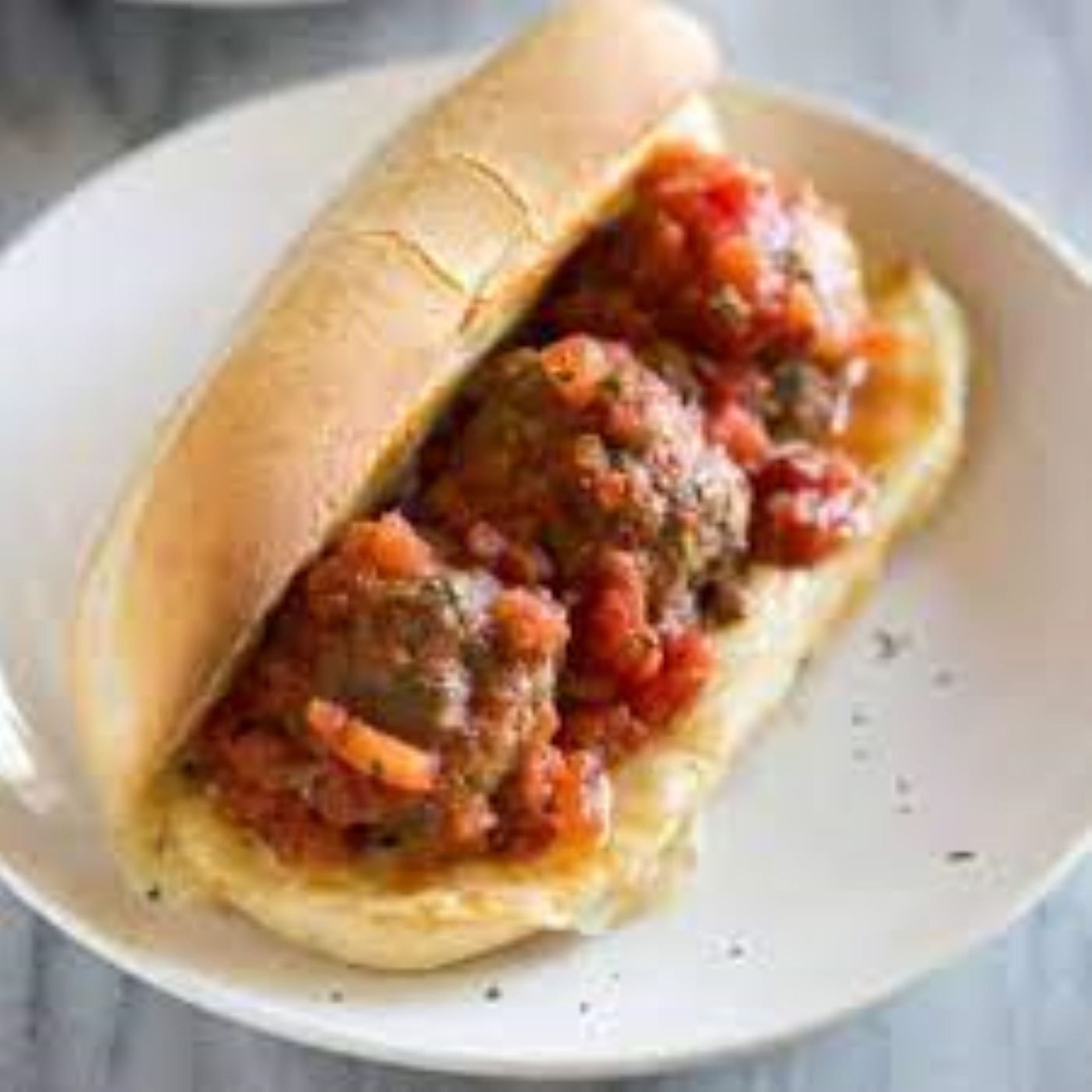 Italian Homemade Meatball Sandwich.