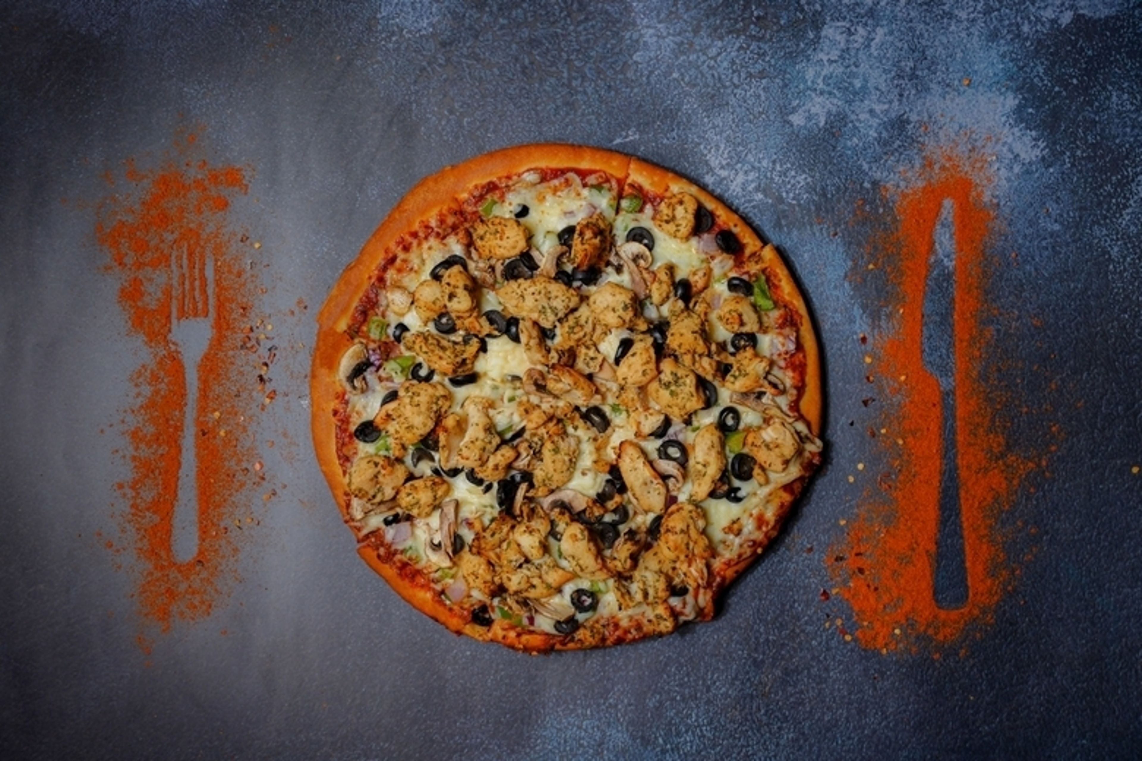 Chicken Veggie Pizza.