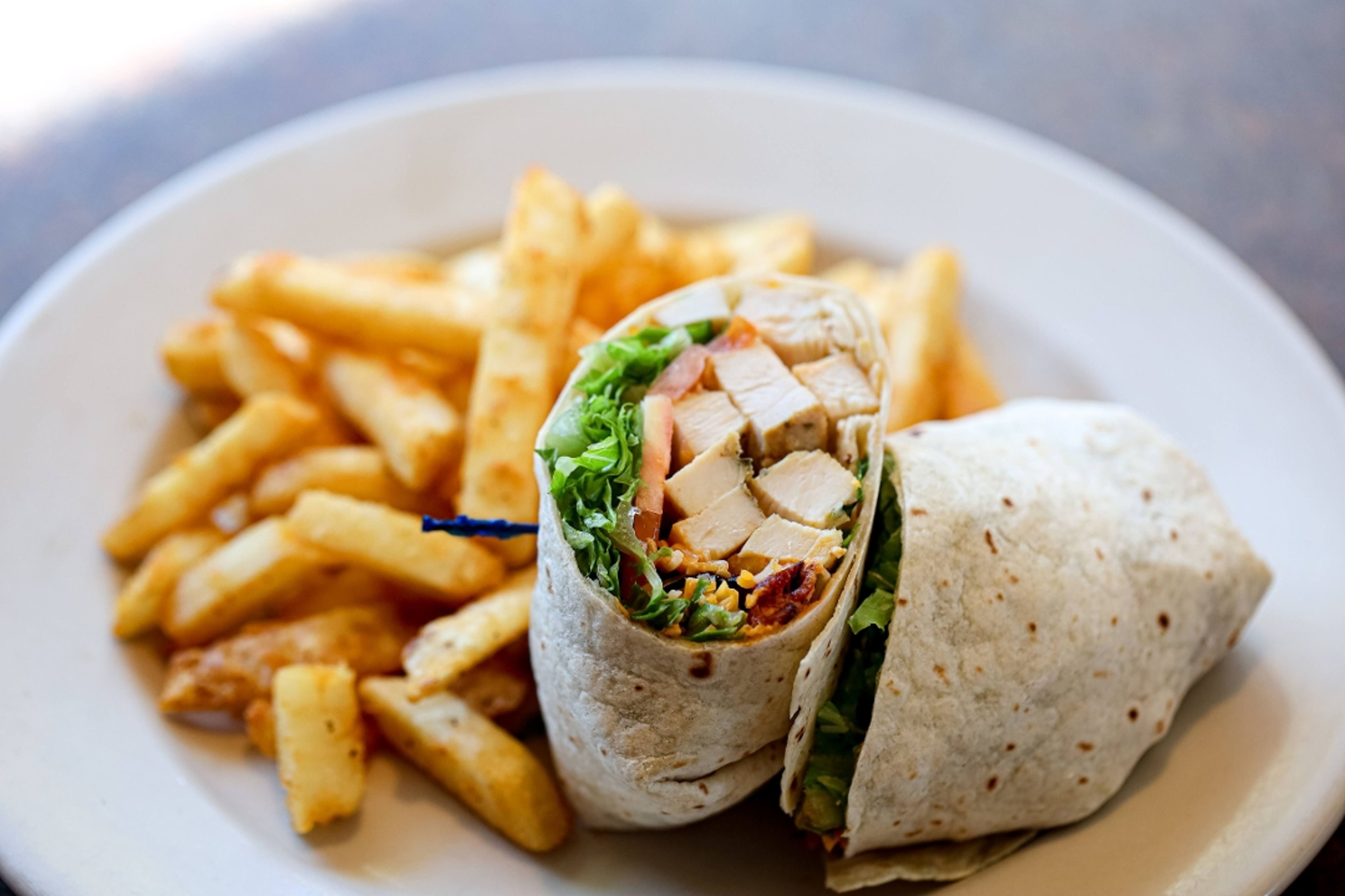 GRILLED CHICKEN WRAP.