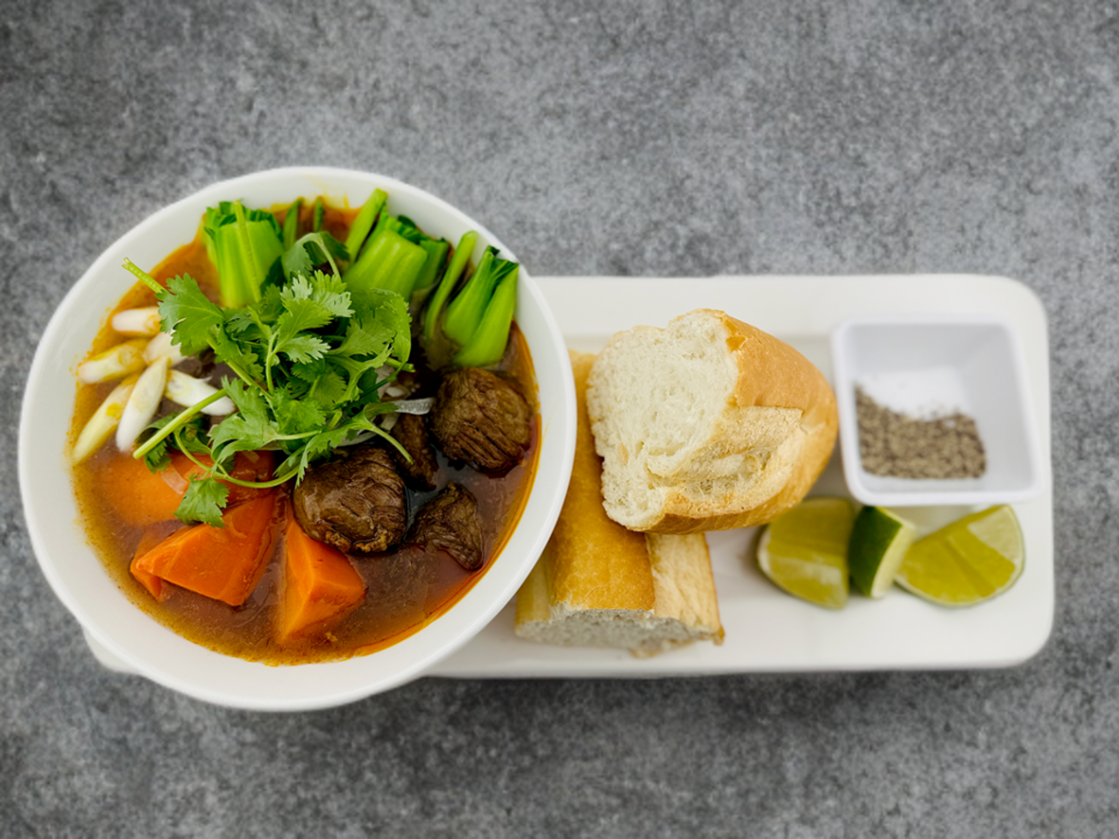 Beef Stew with Bread.