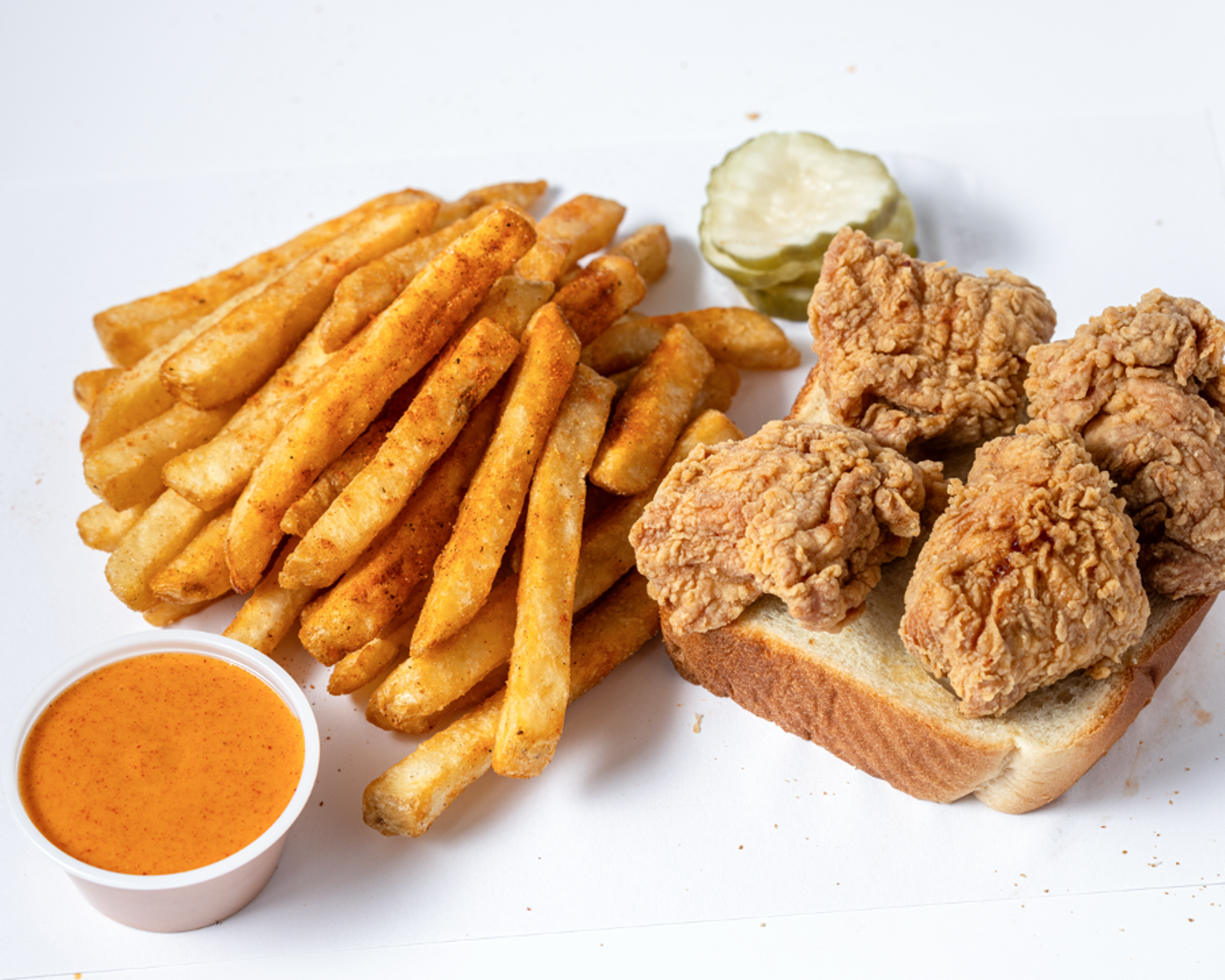 Combo #8 - Kids Nuggets meal with fries.