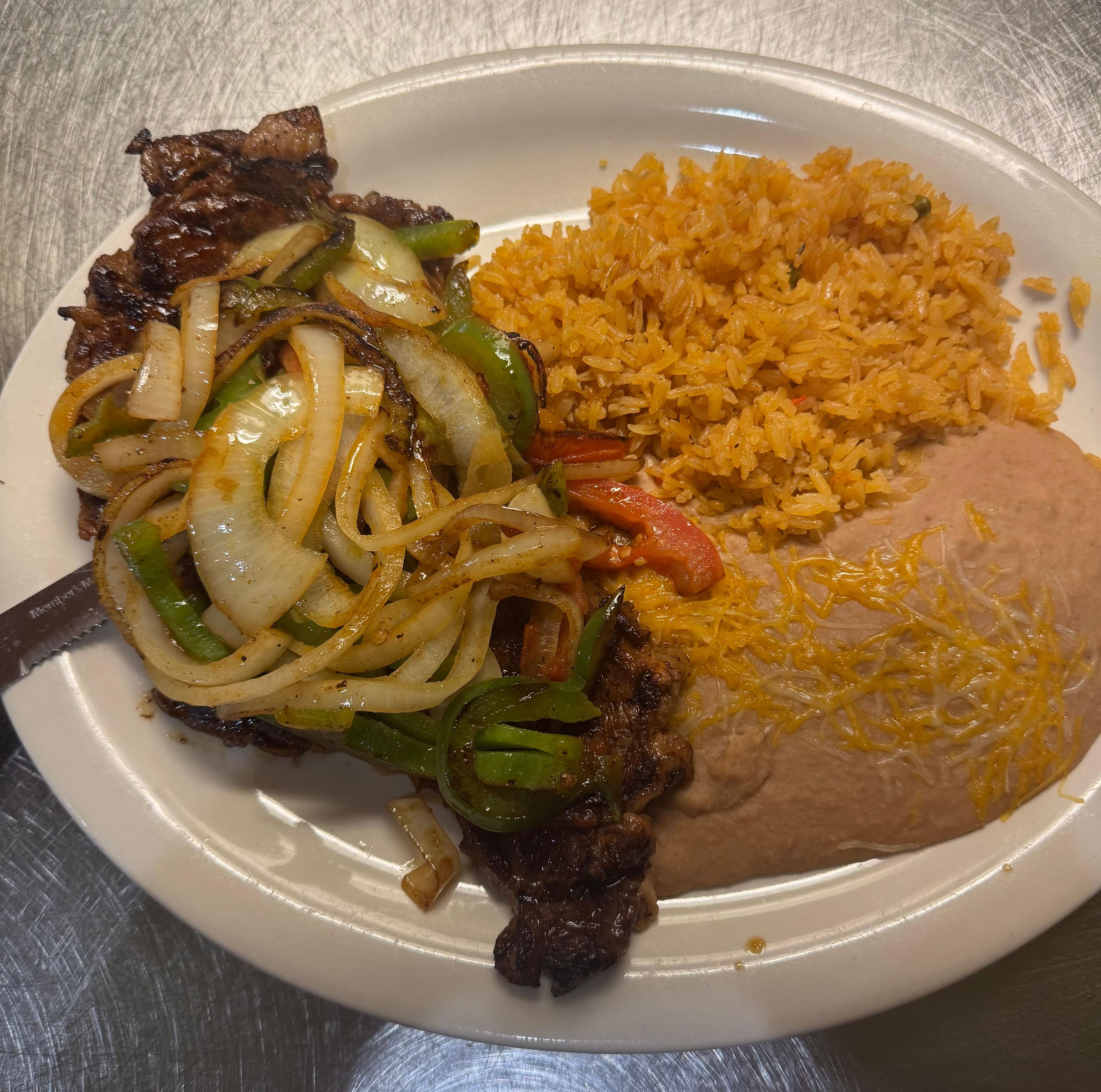 Steak a La Mexicana.