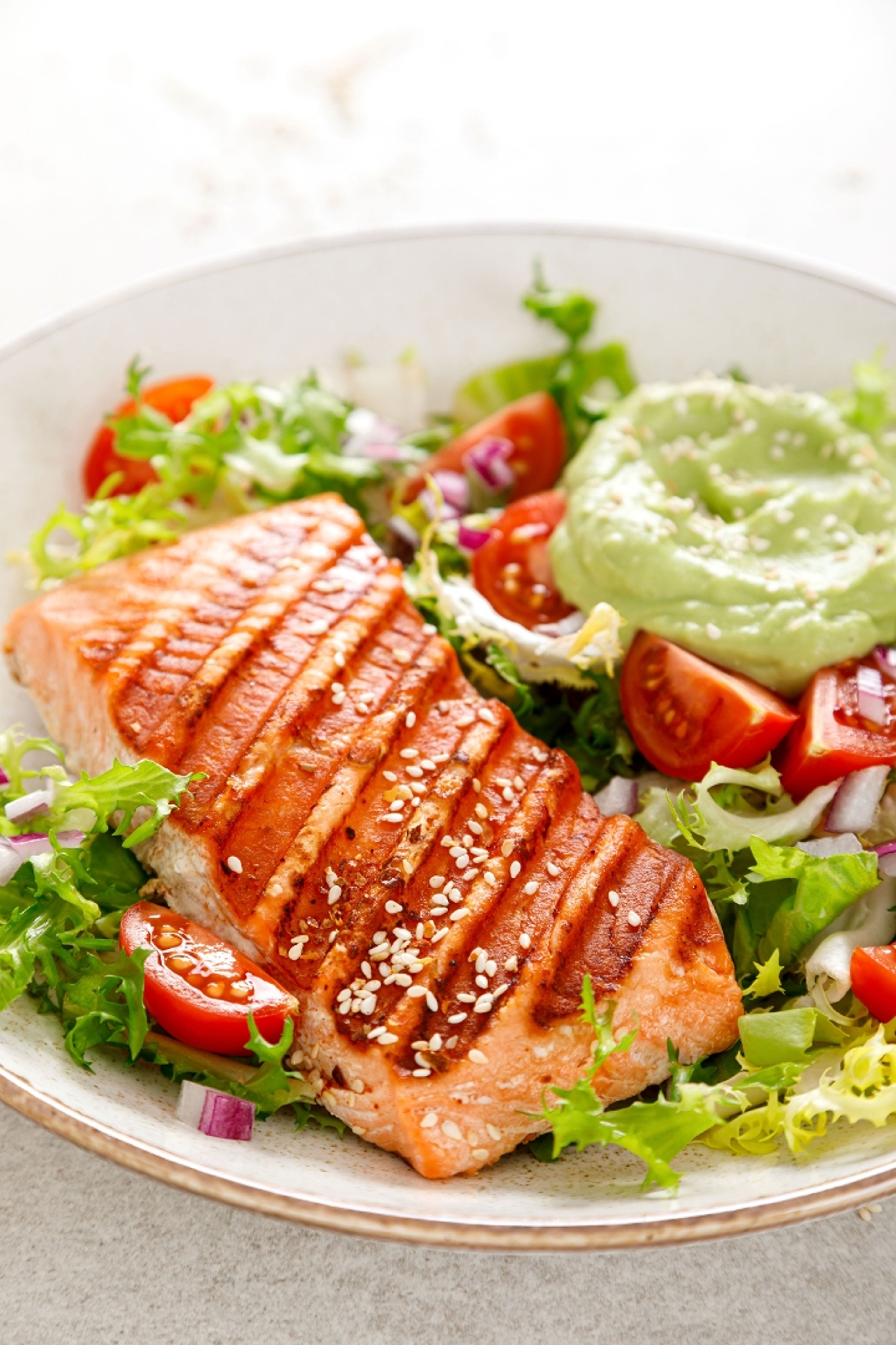 Grilled Salom Salad.