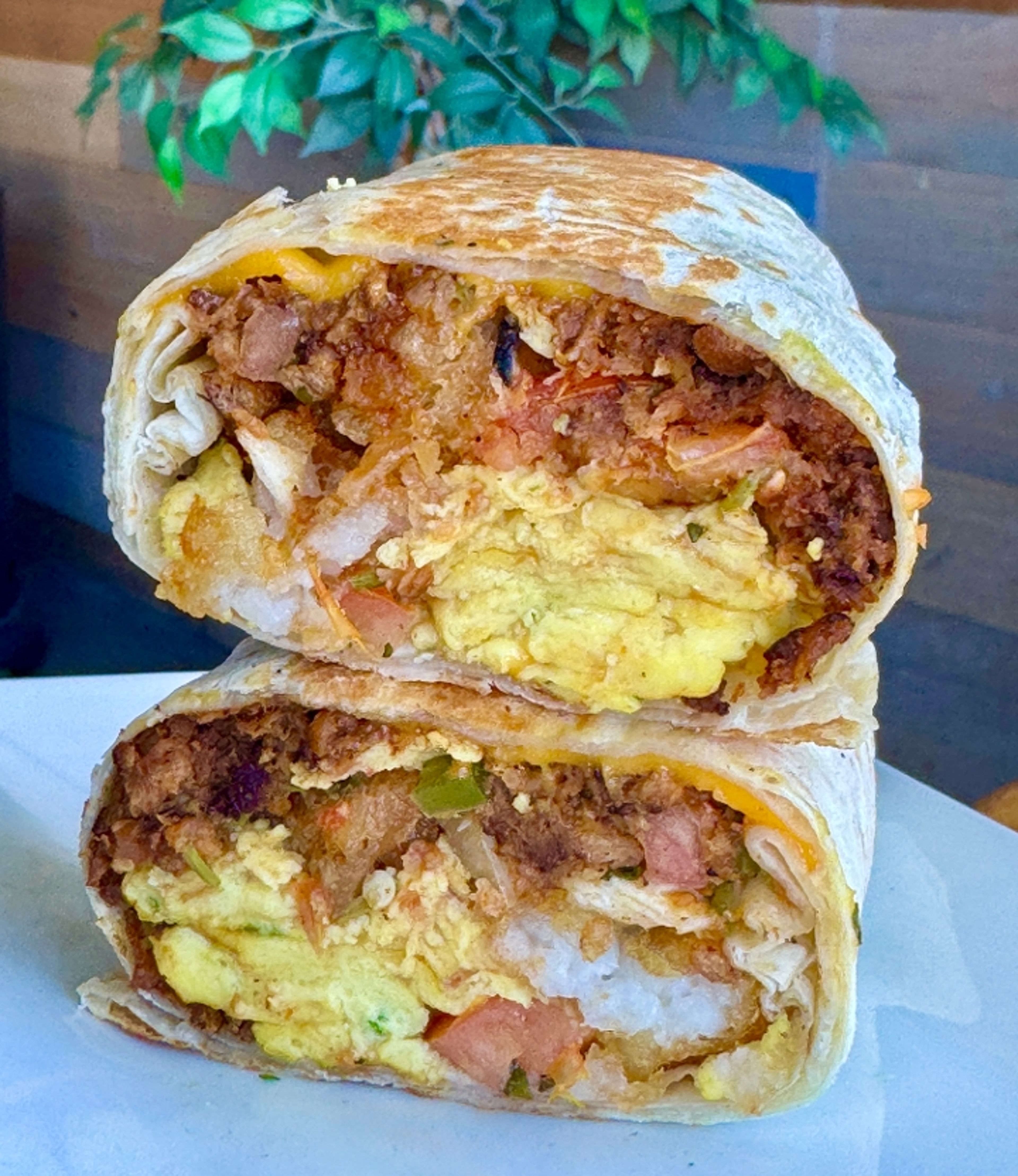 Chorizo Breakfast Burrito.