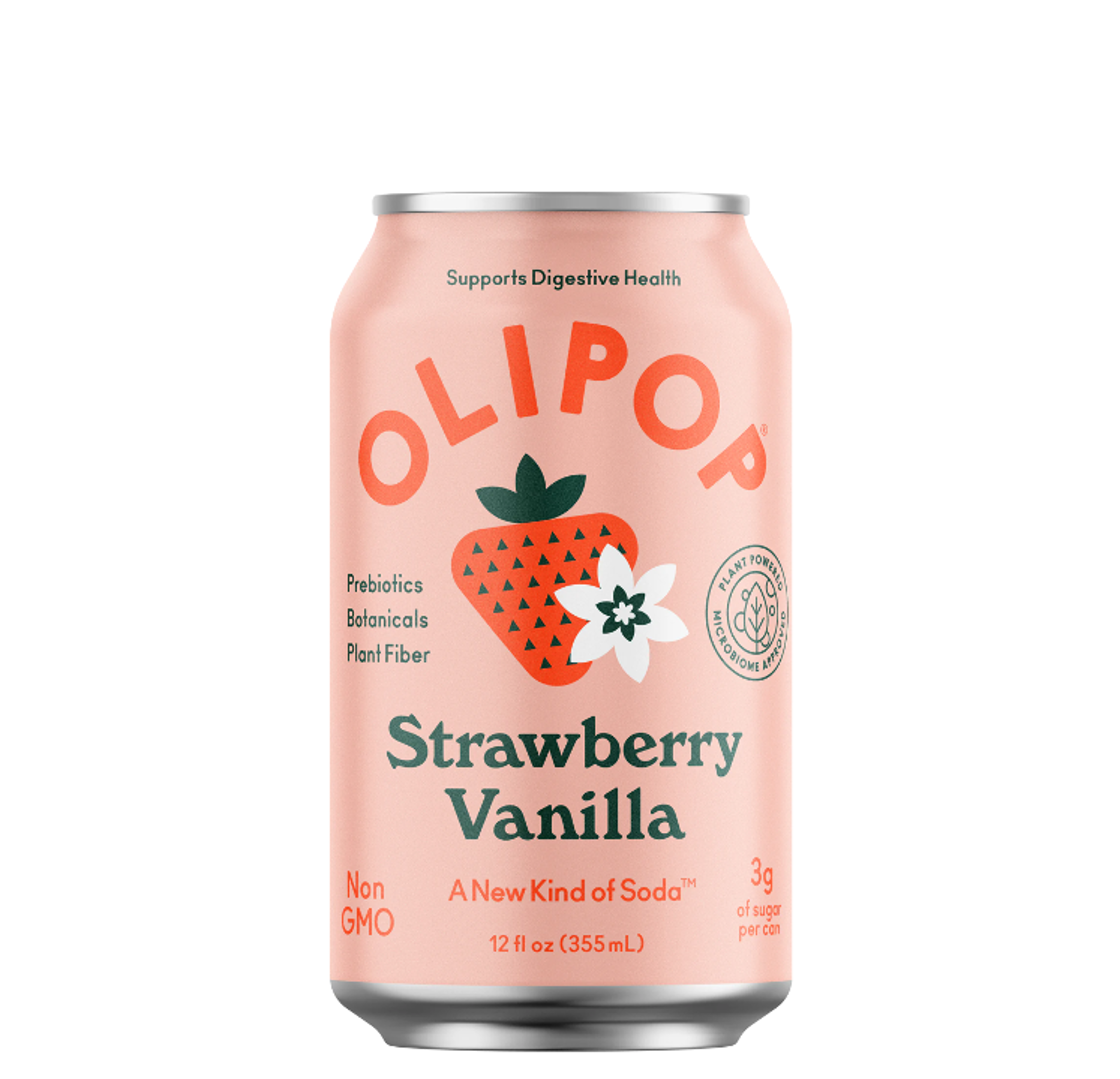 Olipop Strawberry Vanilla.