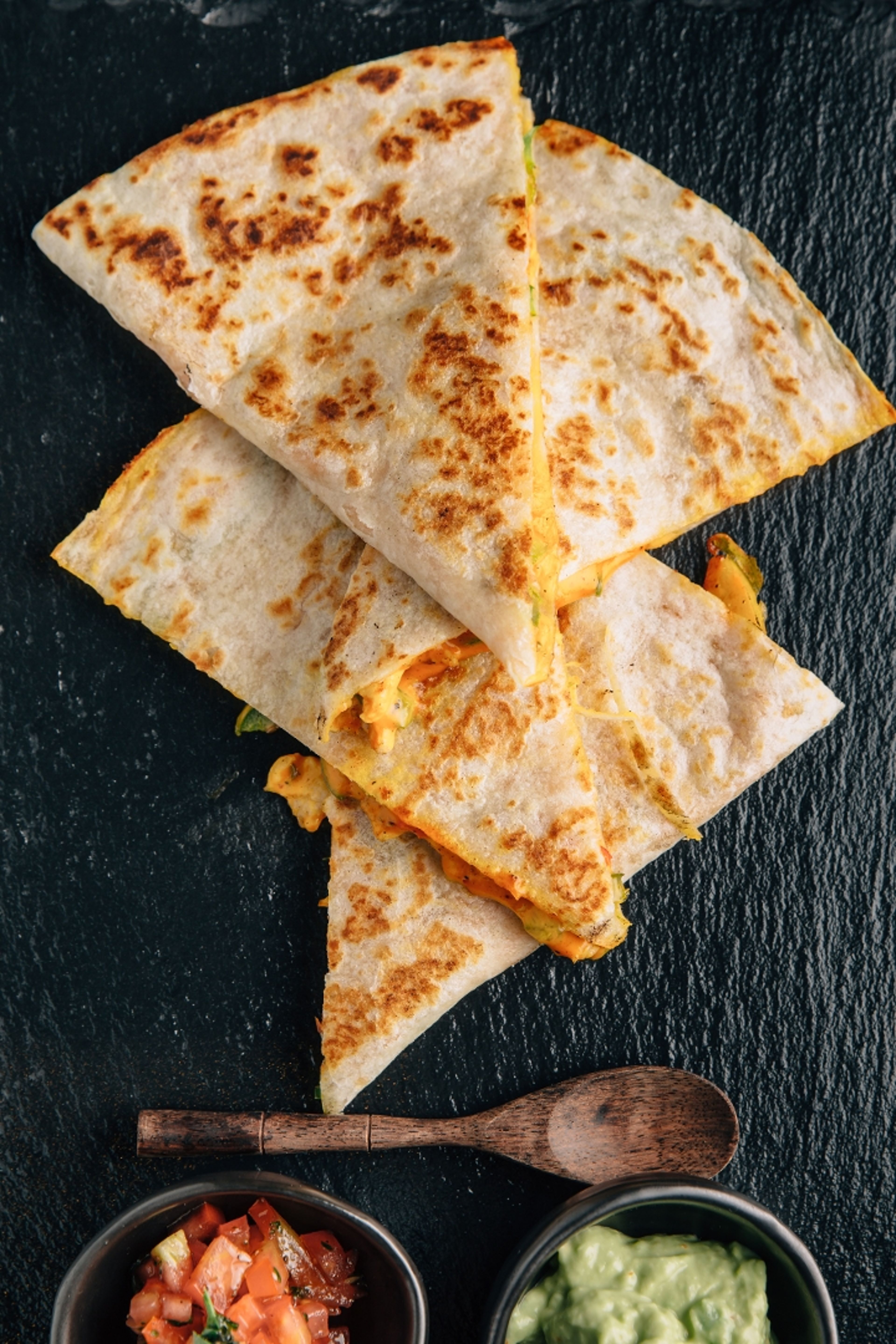 BUFFALO CHICKEN QUESADILLA.