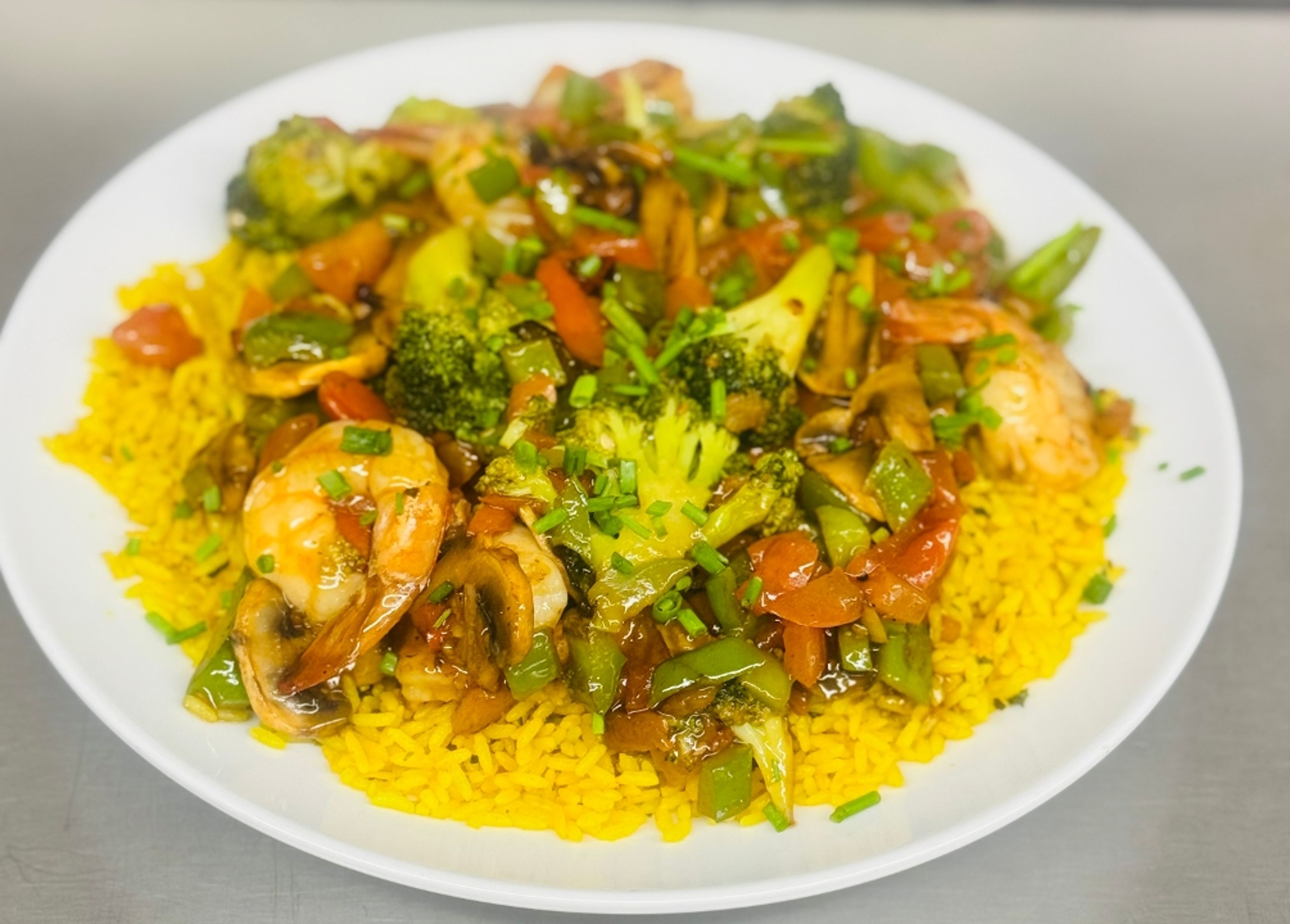 Shrimp Teriyaki Rice Bowl.