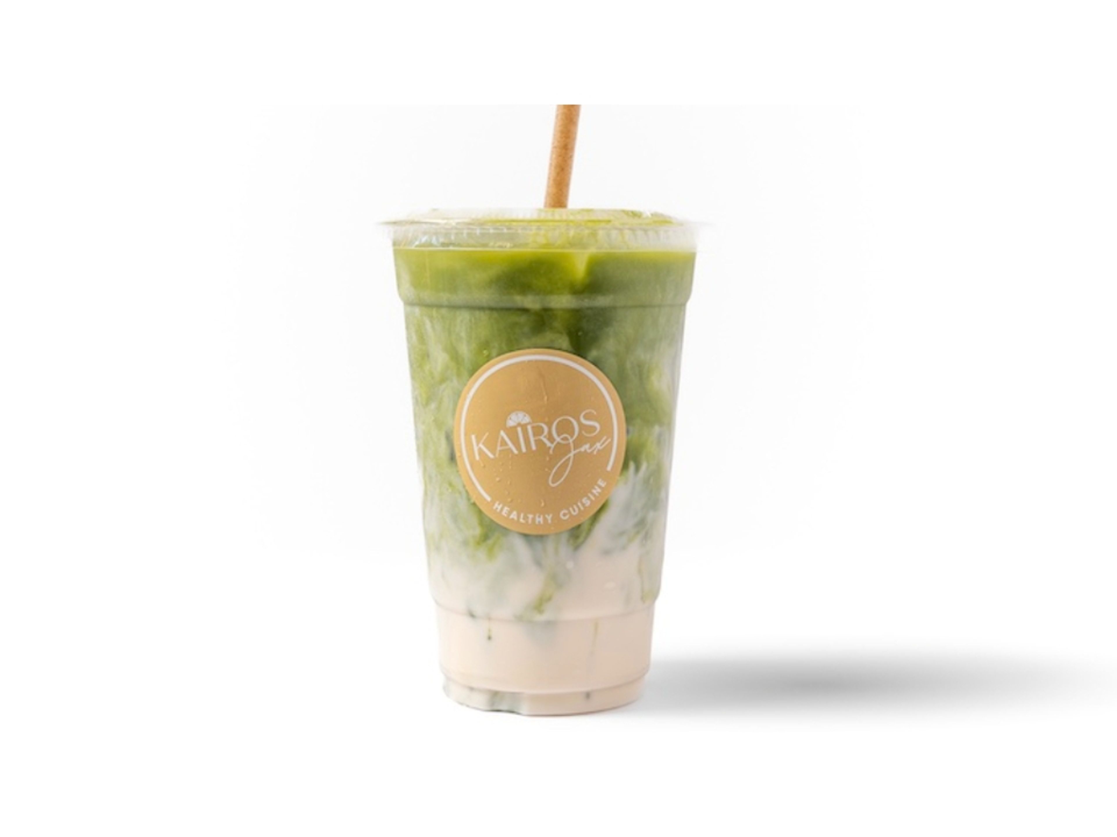 ICED MATCHA LATTE.
