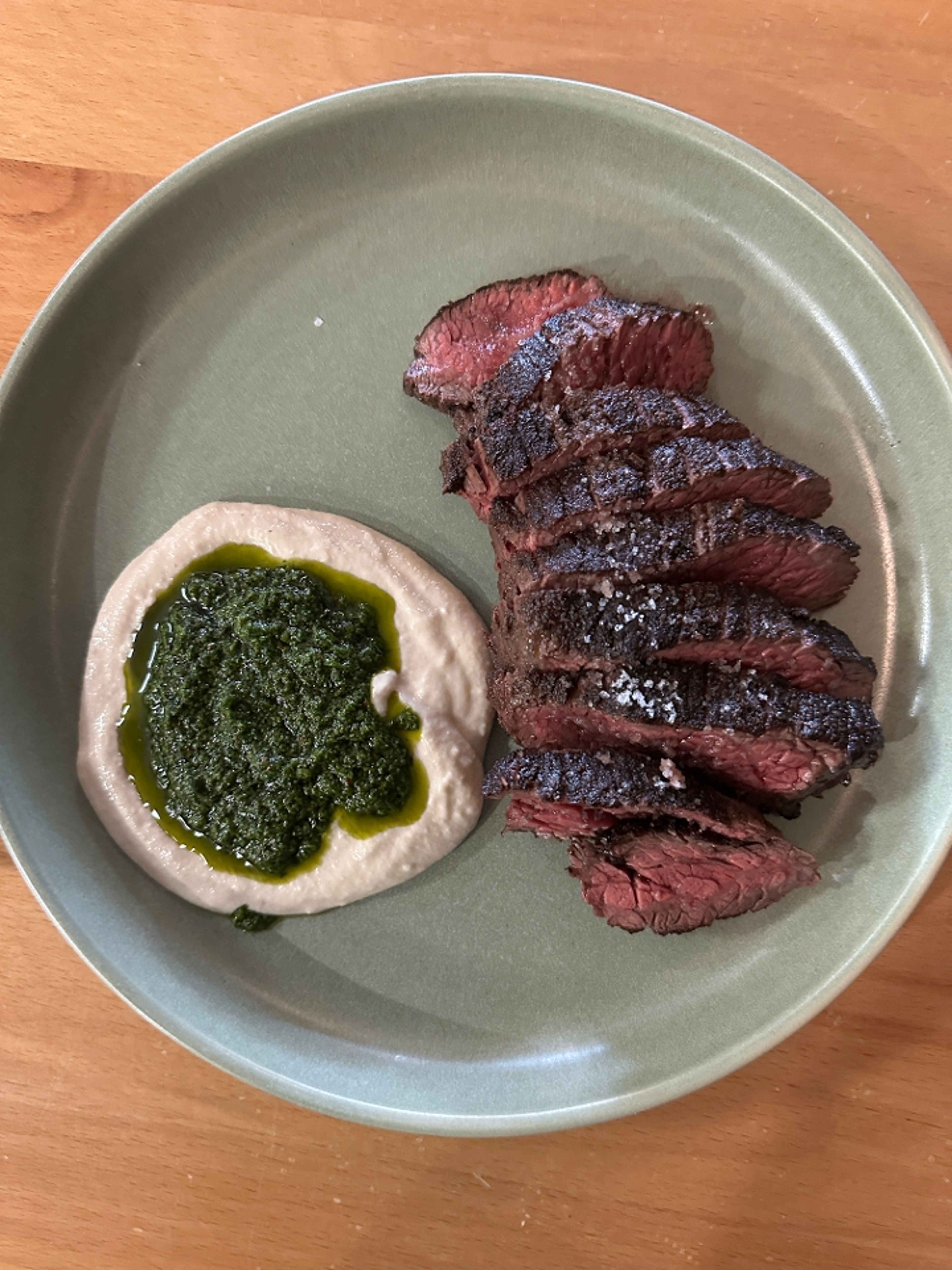 Grilled Grass-Fed Hanger Steak (Dinner).