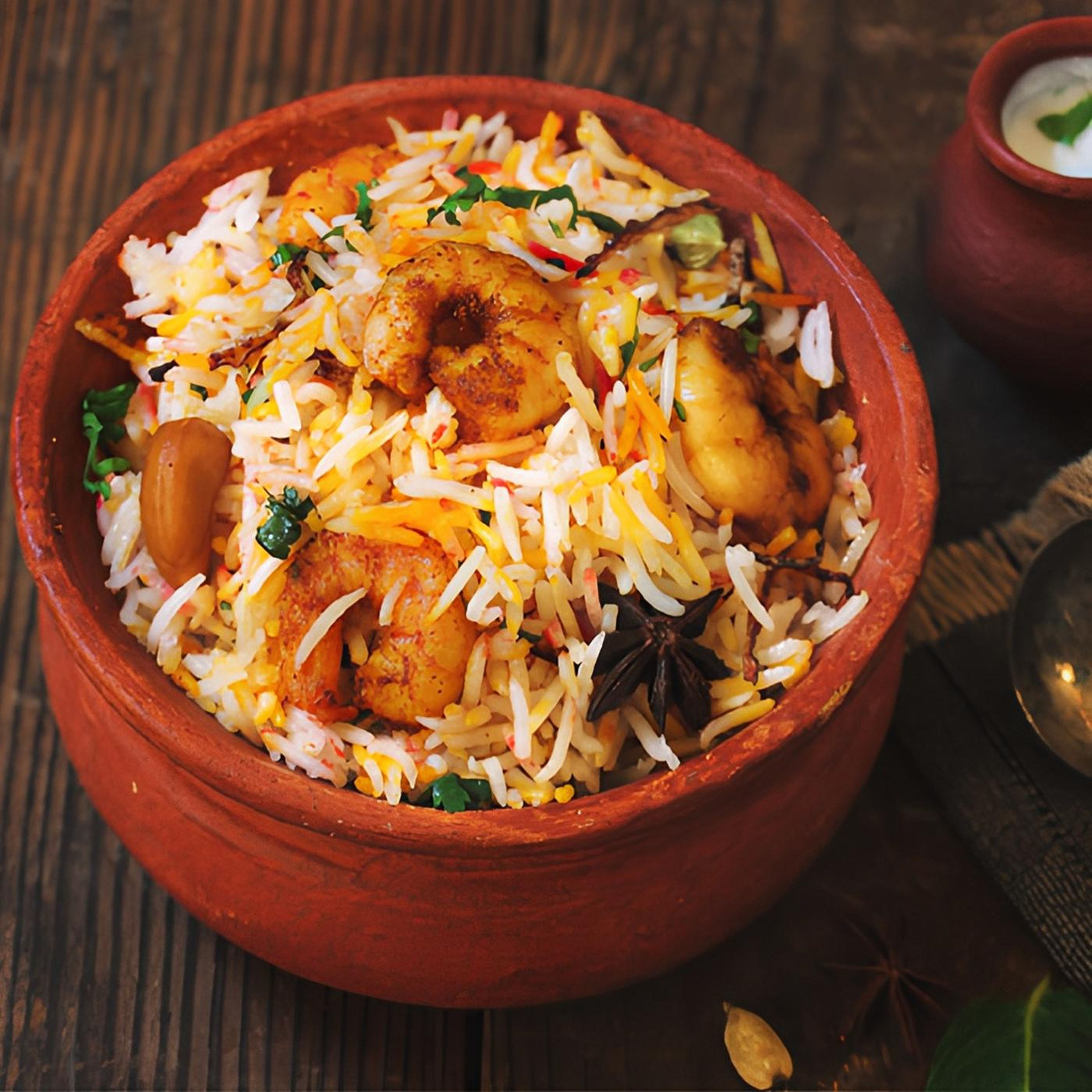 Shrimp Biryani.