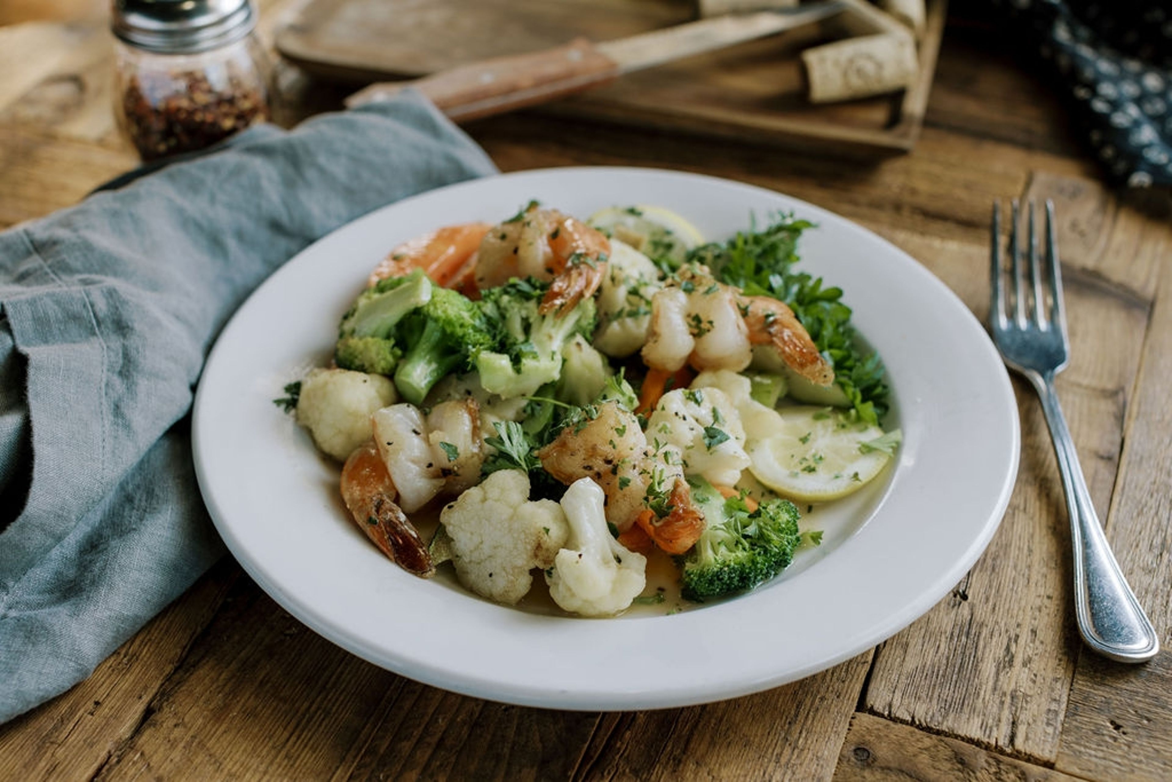 Shrimp & Vegetables.