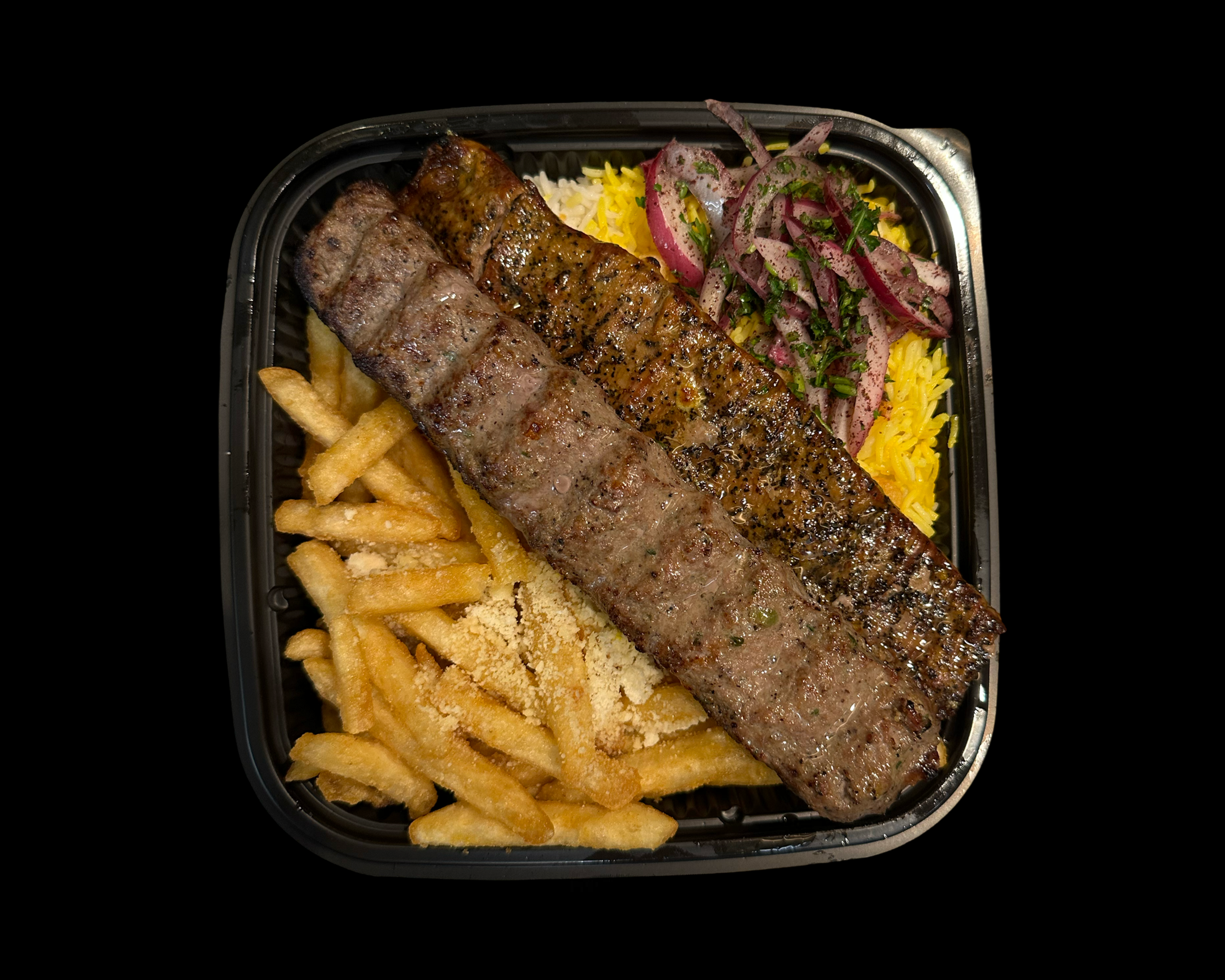 NORA’S COMBO #1 FILET MIGNON / KOOBIDEH (BEEF SOLTANI)