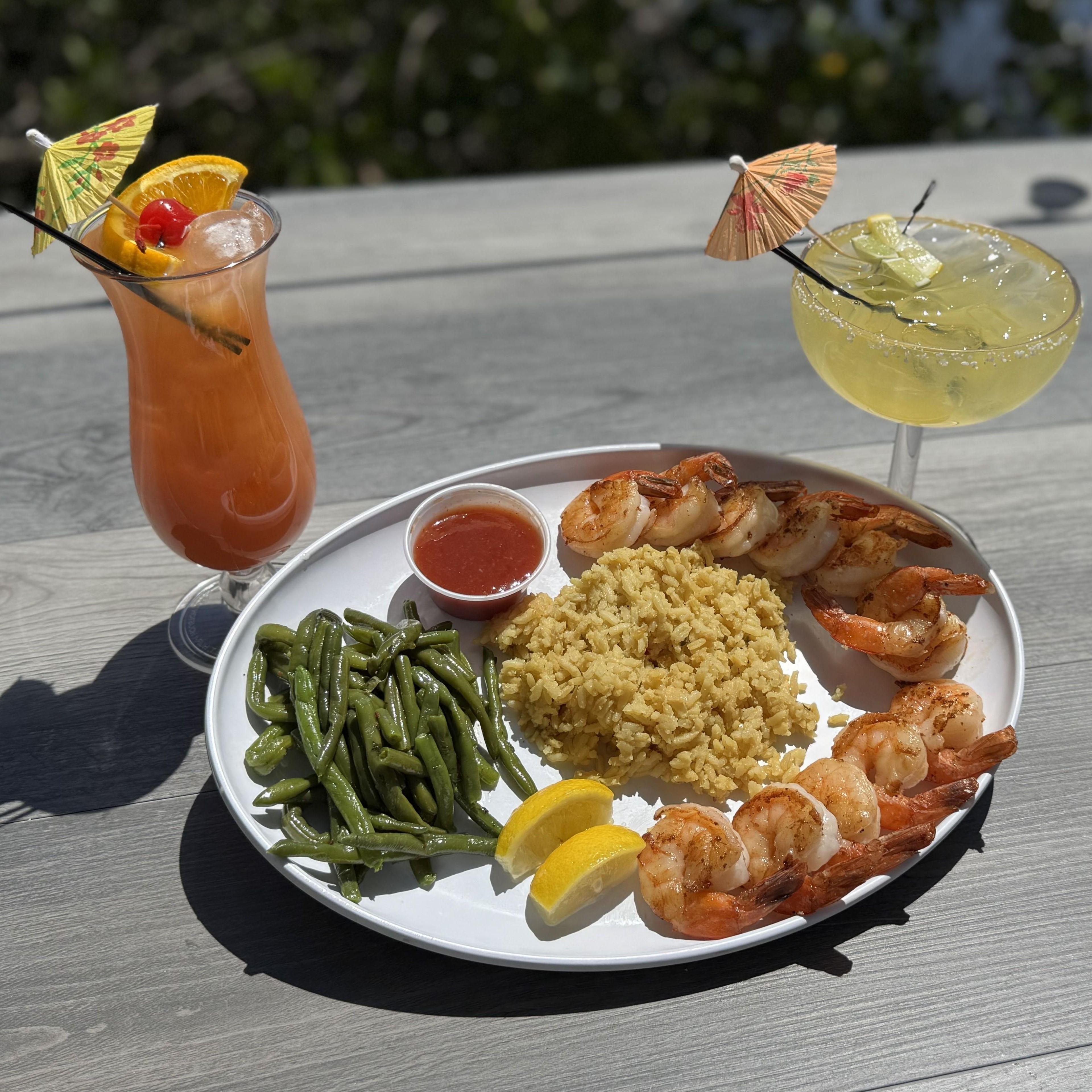 Sunset Grilled Shrimp.