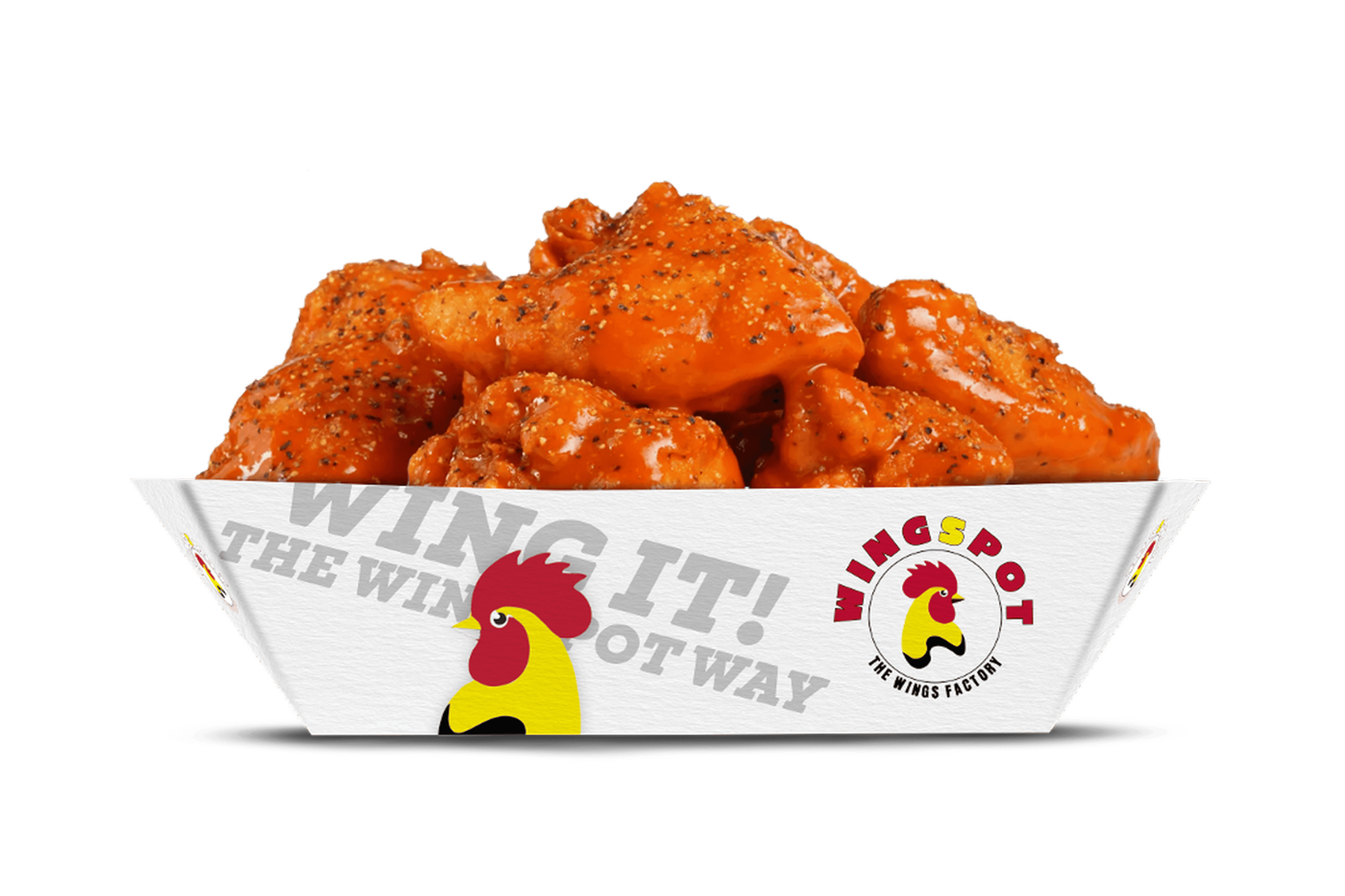 6 Pc Boneless Wings.