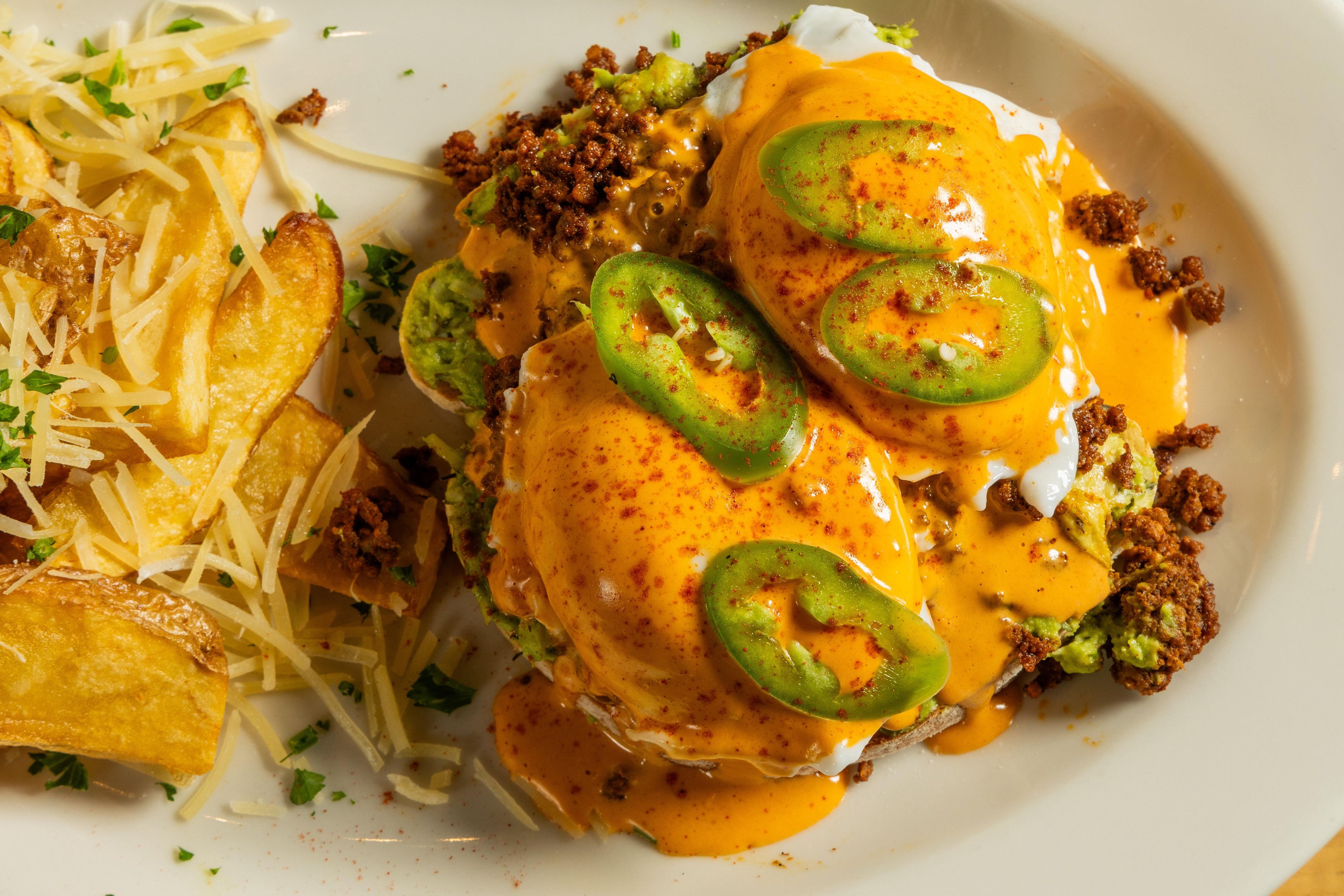 Mexican Eggs Benedict.