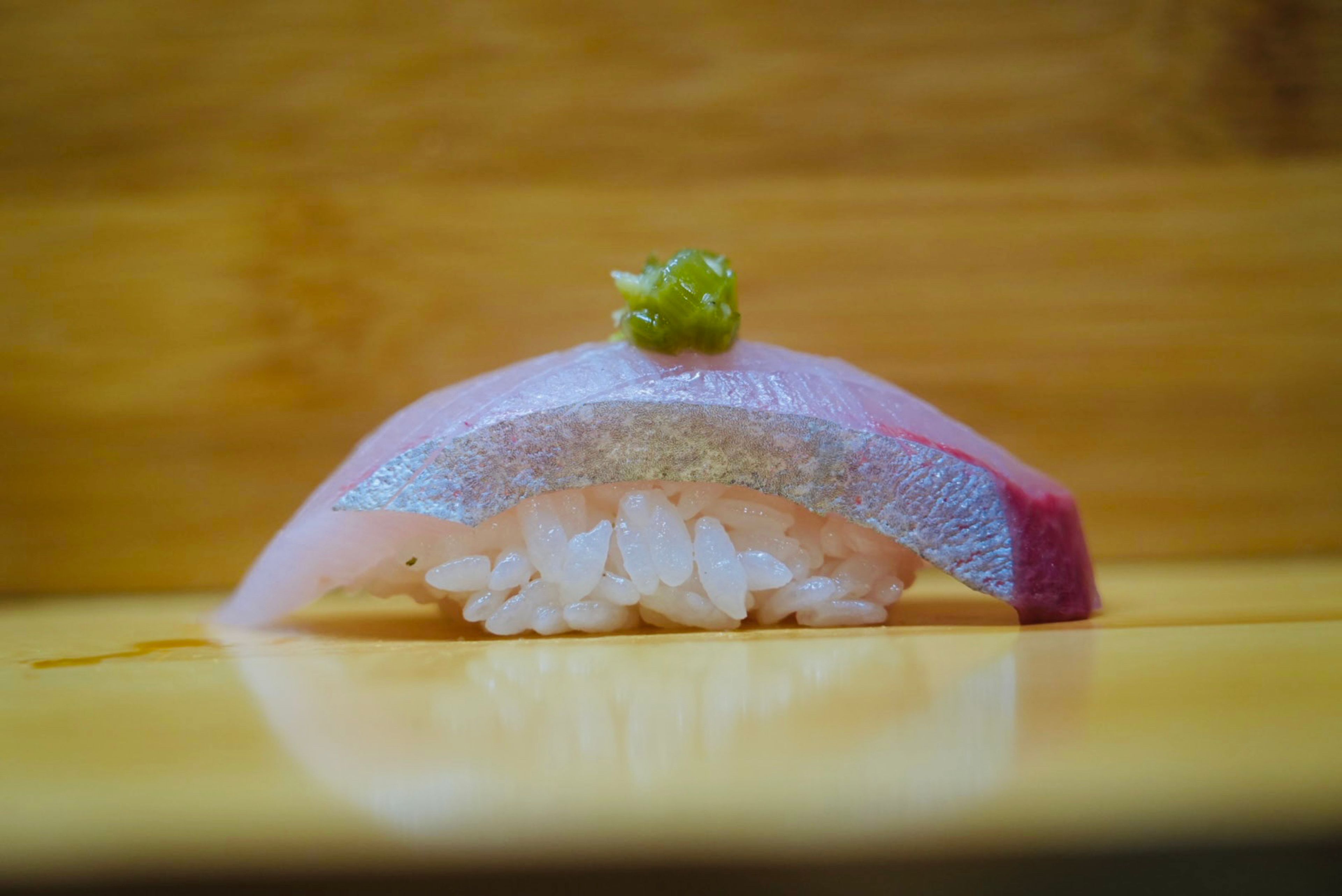 Kanpachi Kizame Wasabi Sushi.