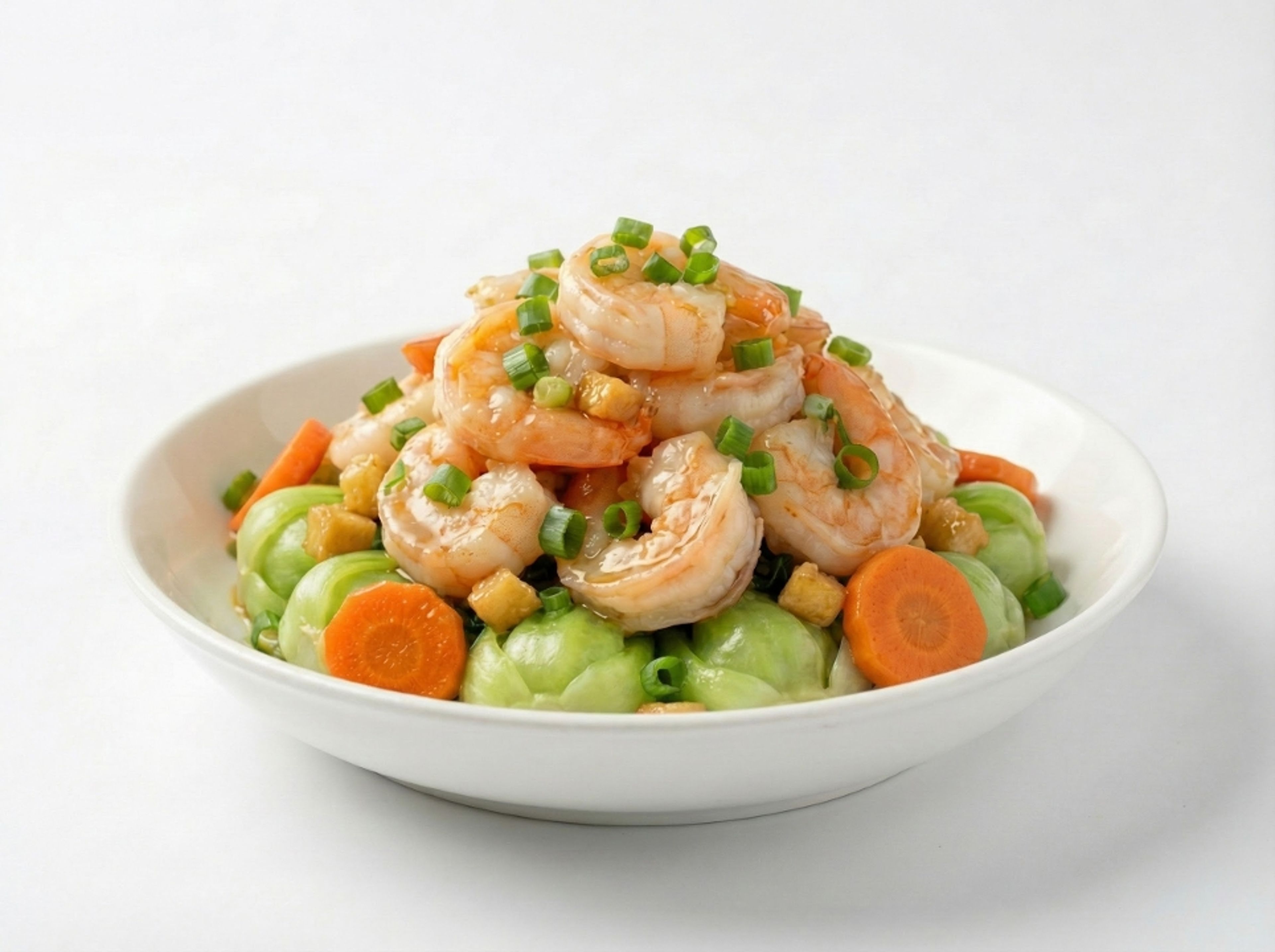 Shrimp and Baby Bok - Clear Garlic Sauce.