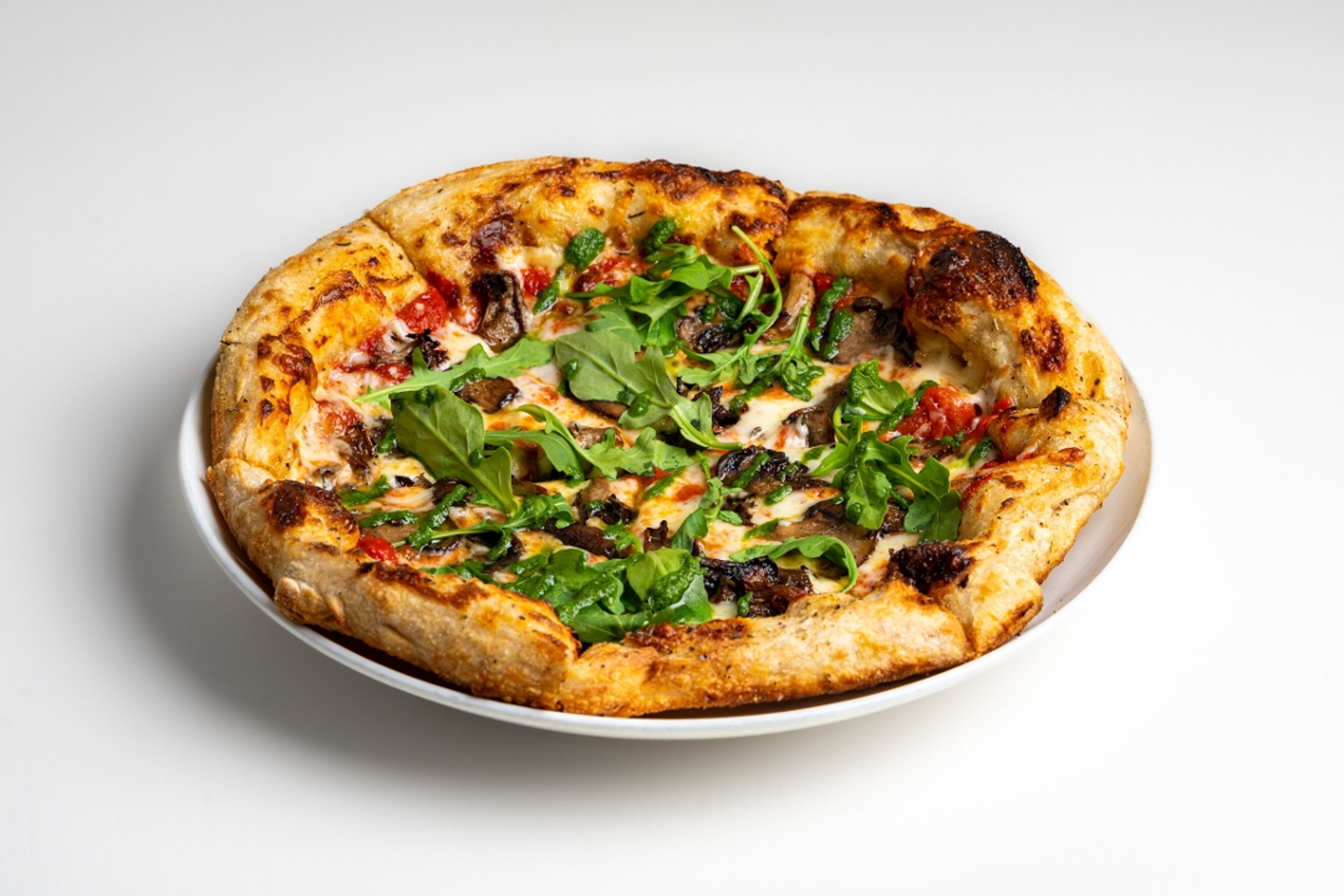 Smoked Mushroom Pizza.