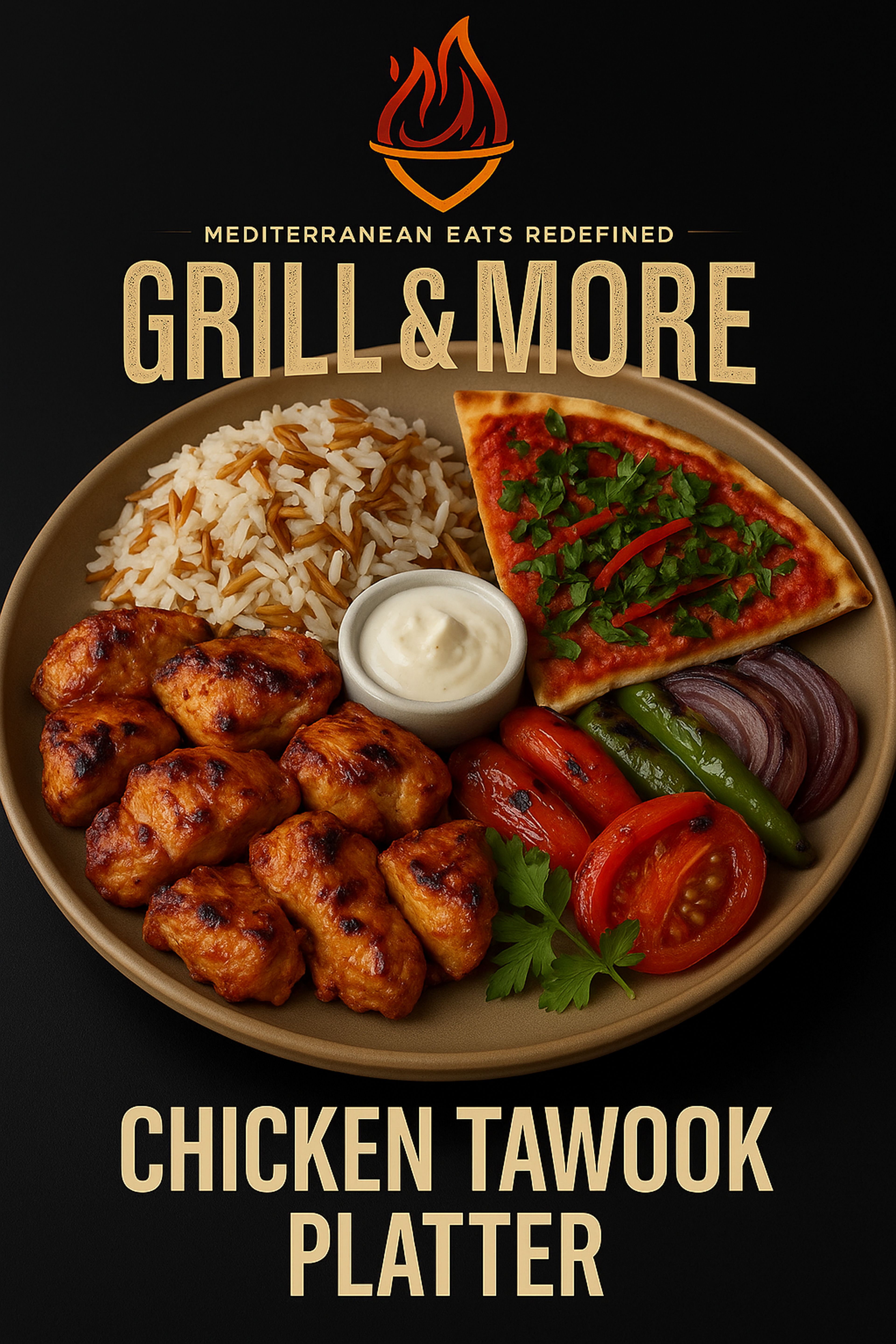 Chicken Tawook Platter.