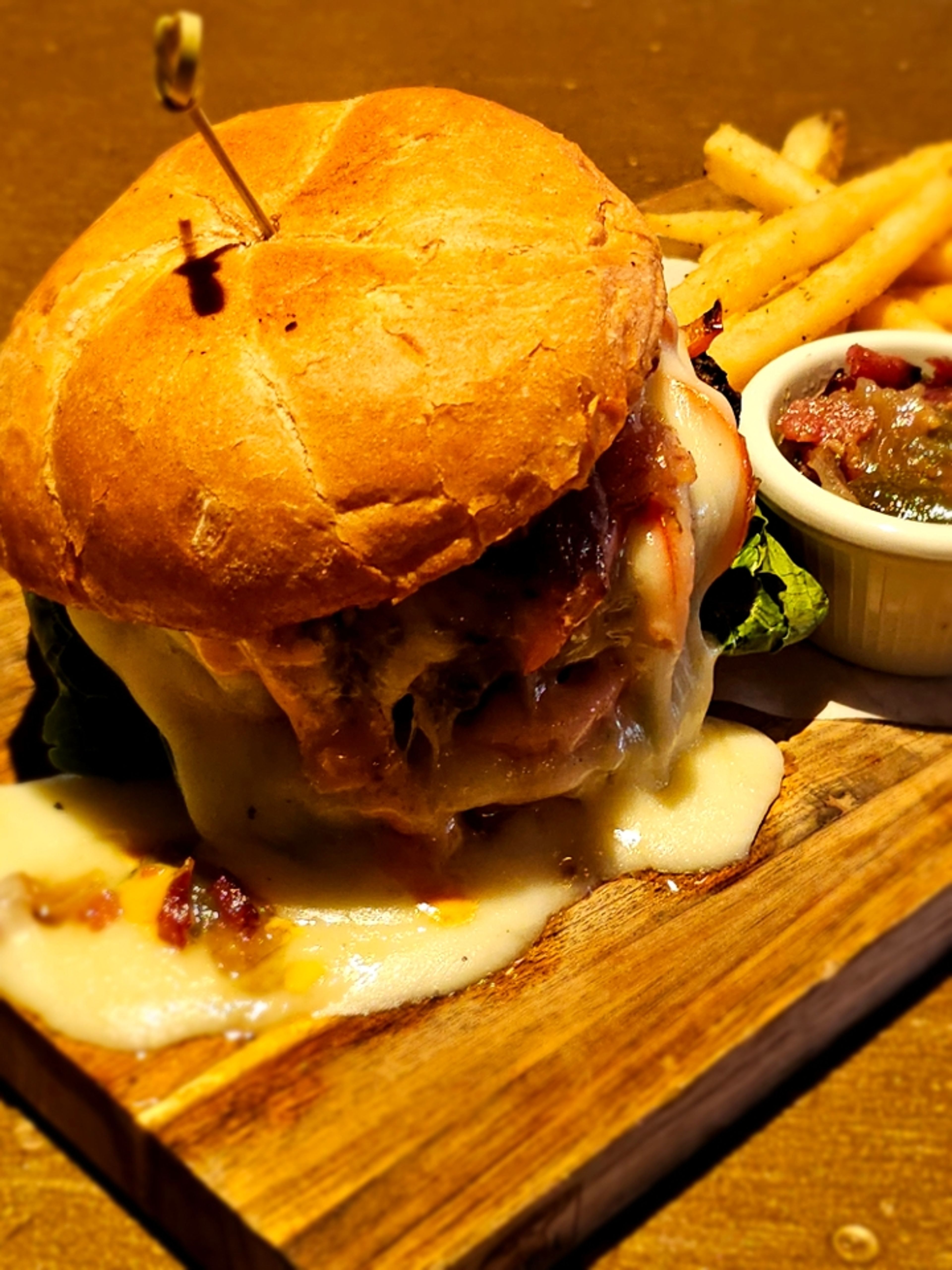 CAVA'S WAGYU BACON BURGER.