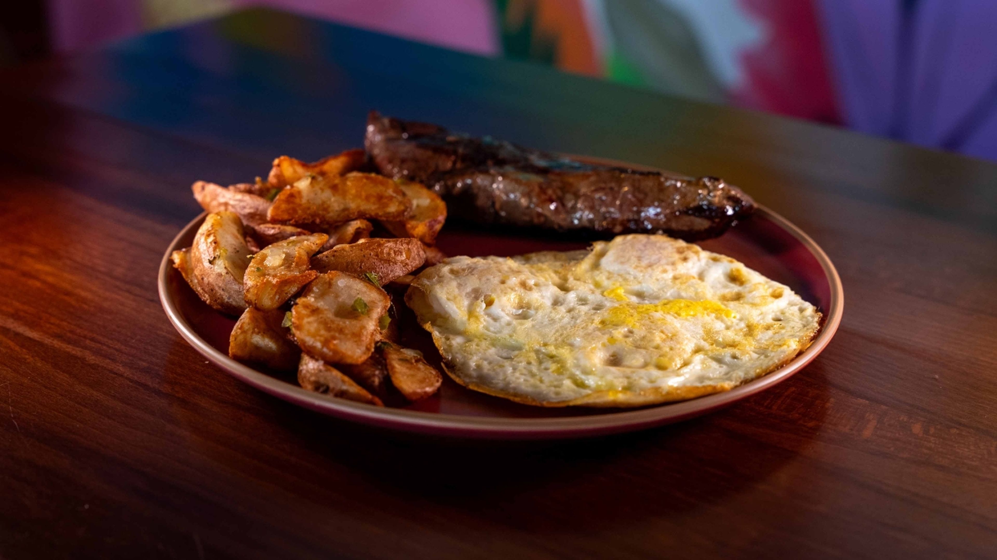 STEAK & EGGS.