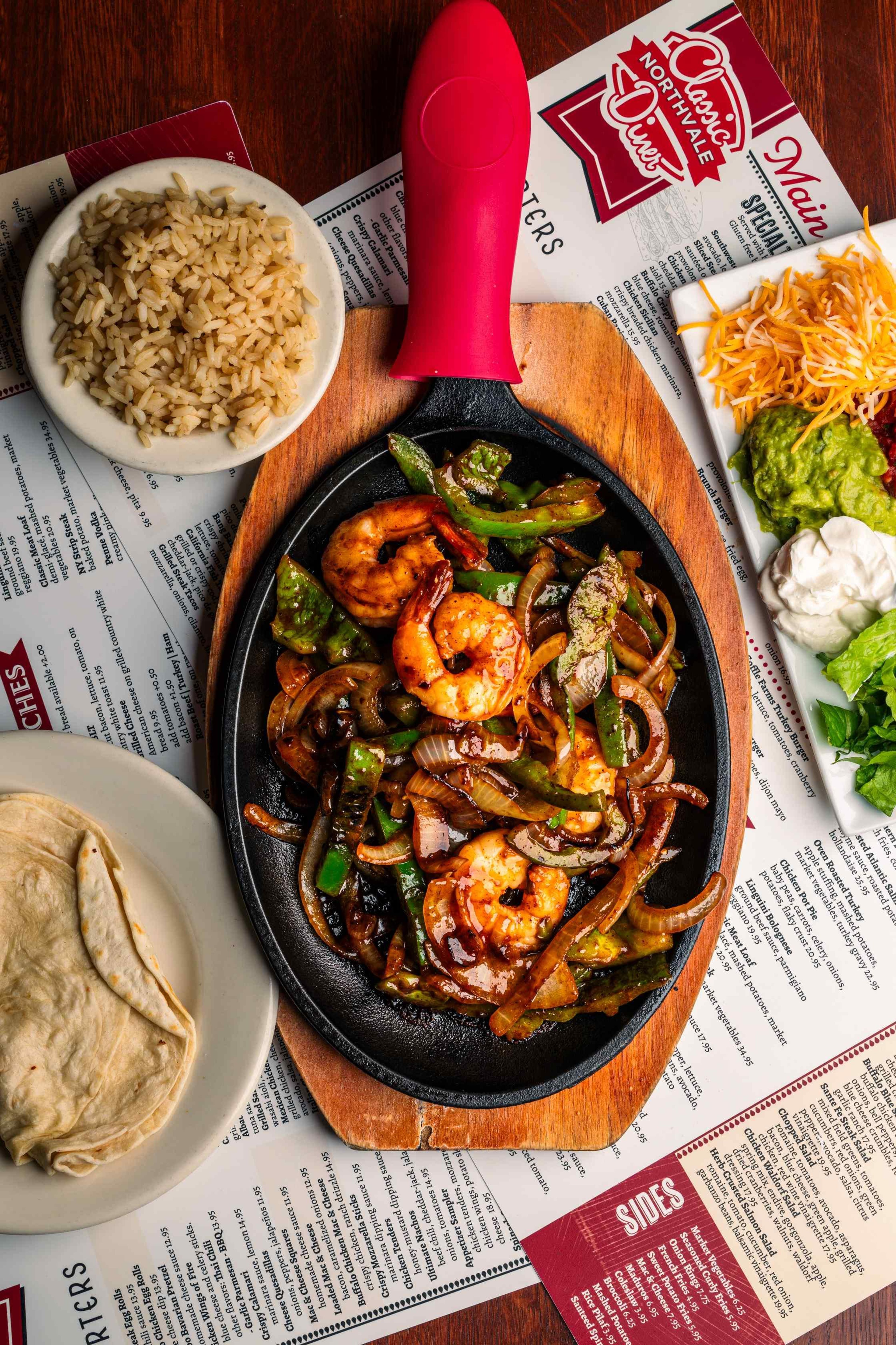 Shrimp Fajitas.