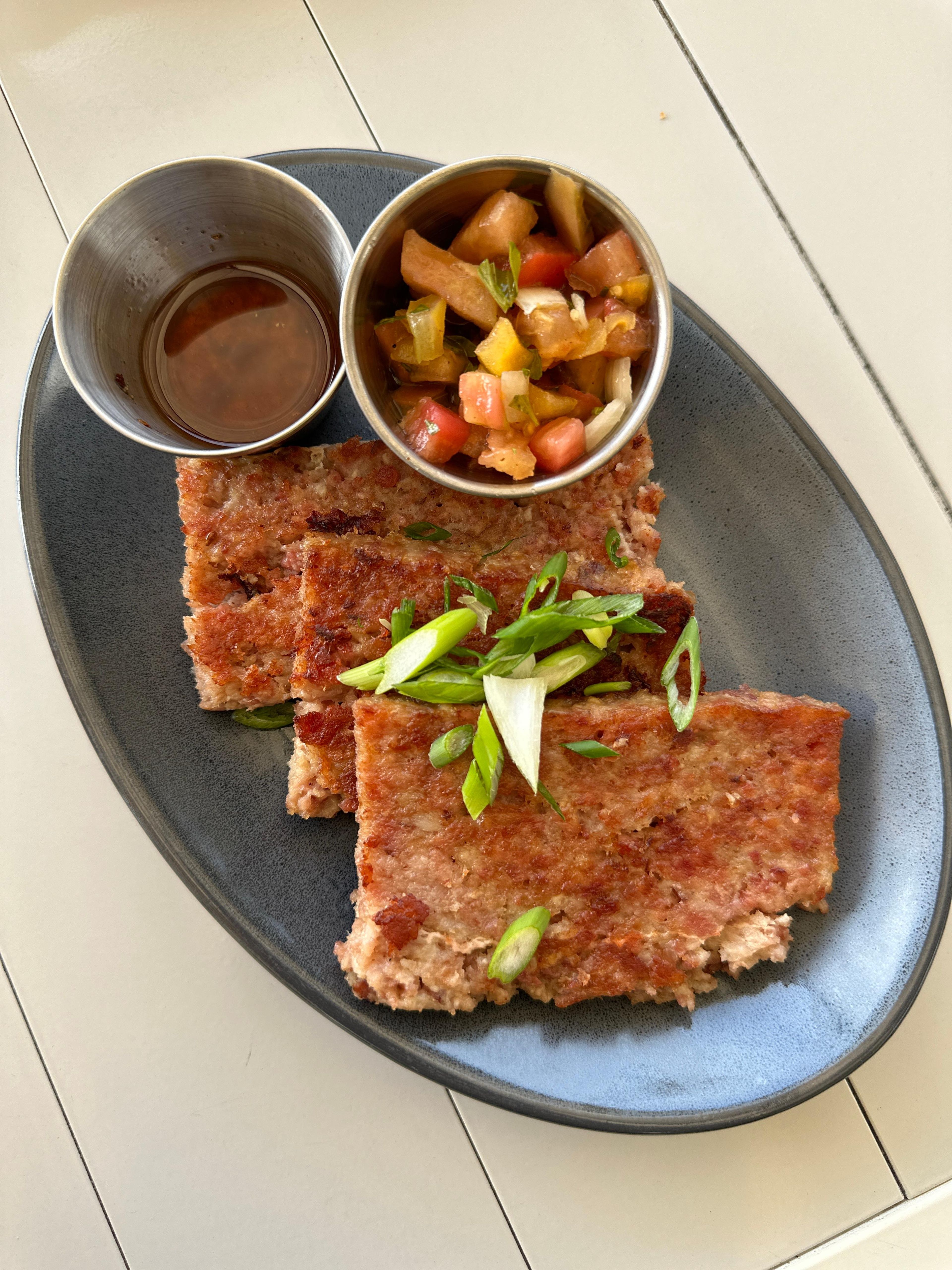 SIDE | 3 Homemade Spam with Kamatis & Chili Oil.