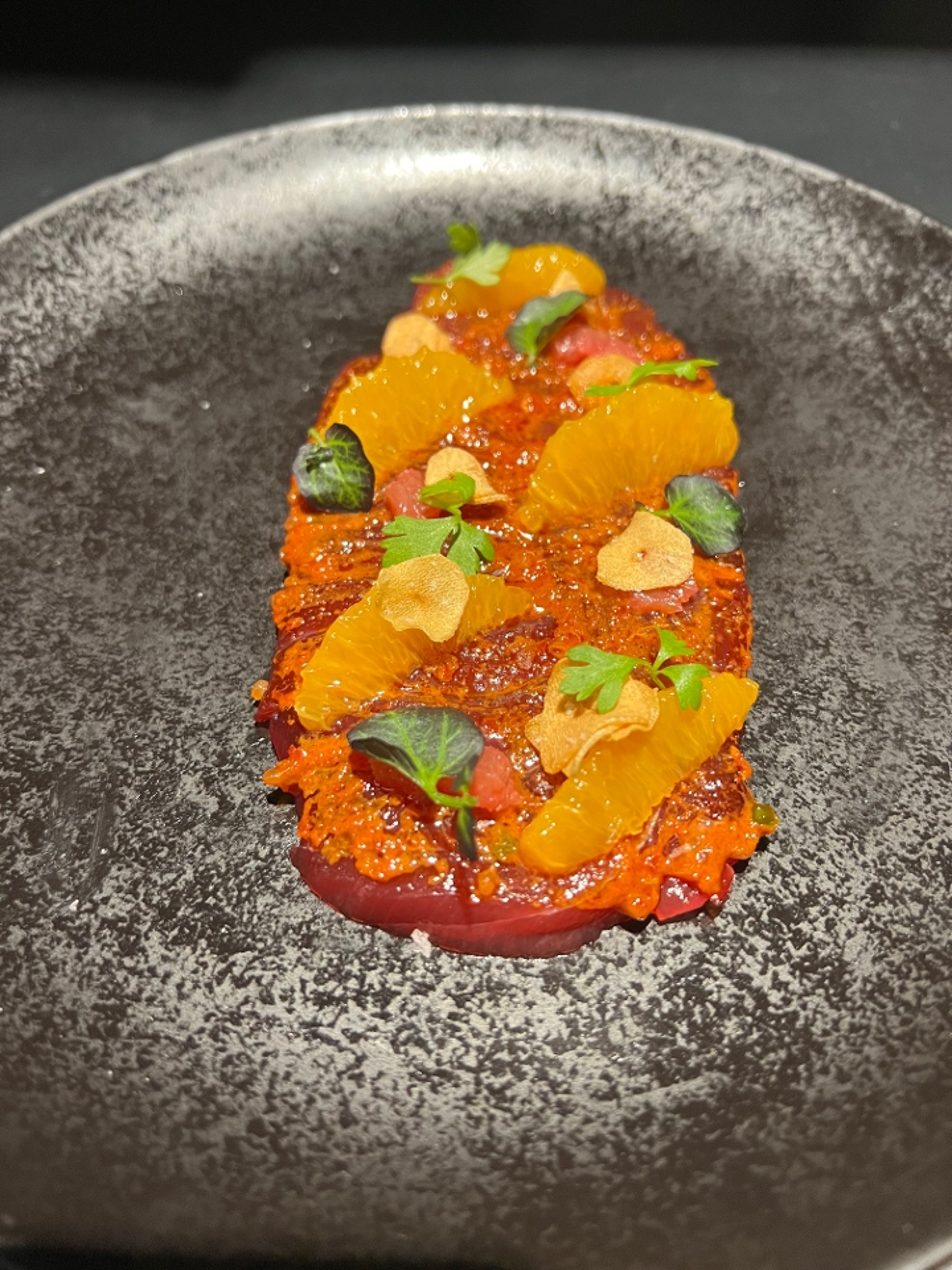 Cured Tuna Crudo.