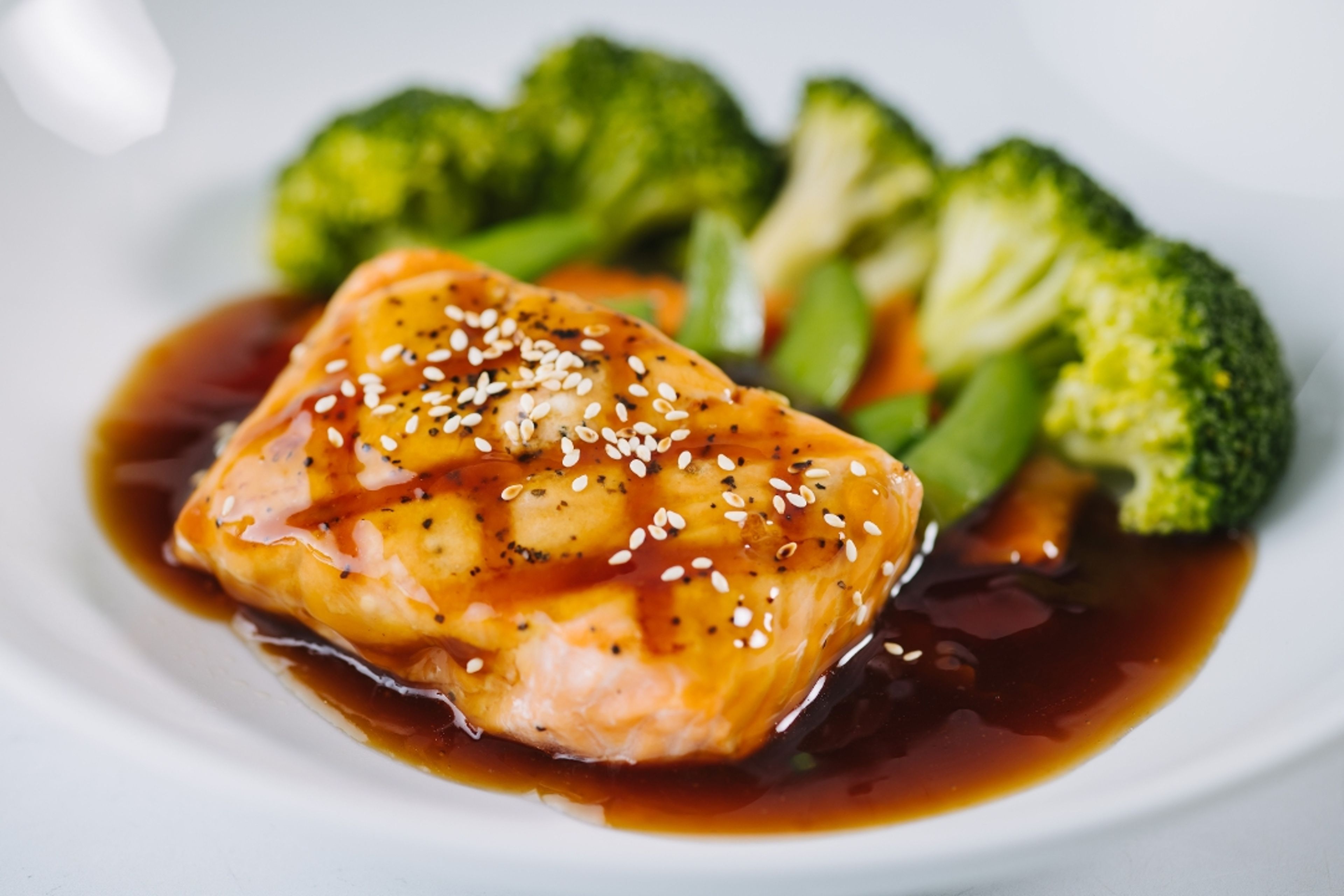 Grilled Salmon Teriyaki.