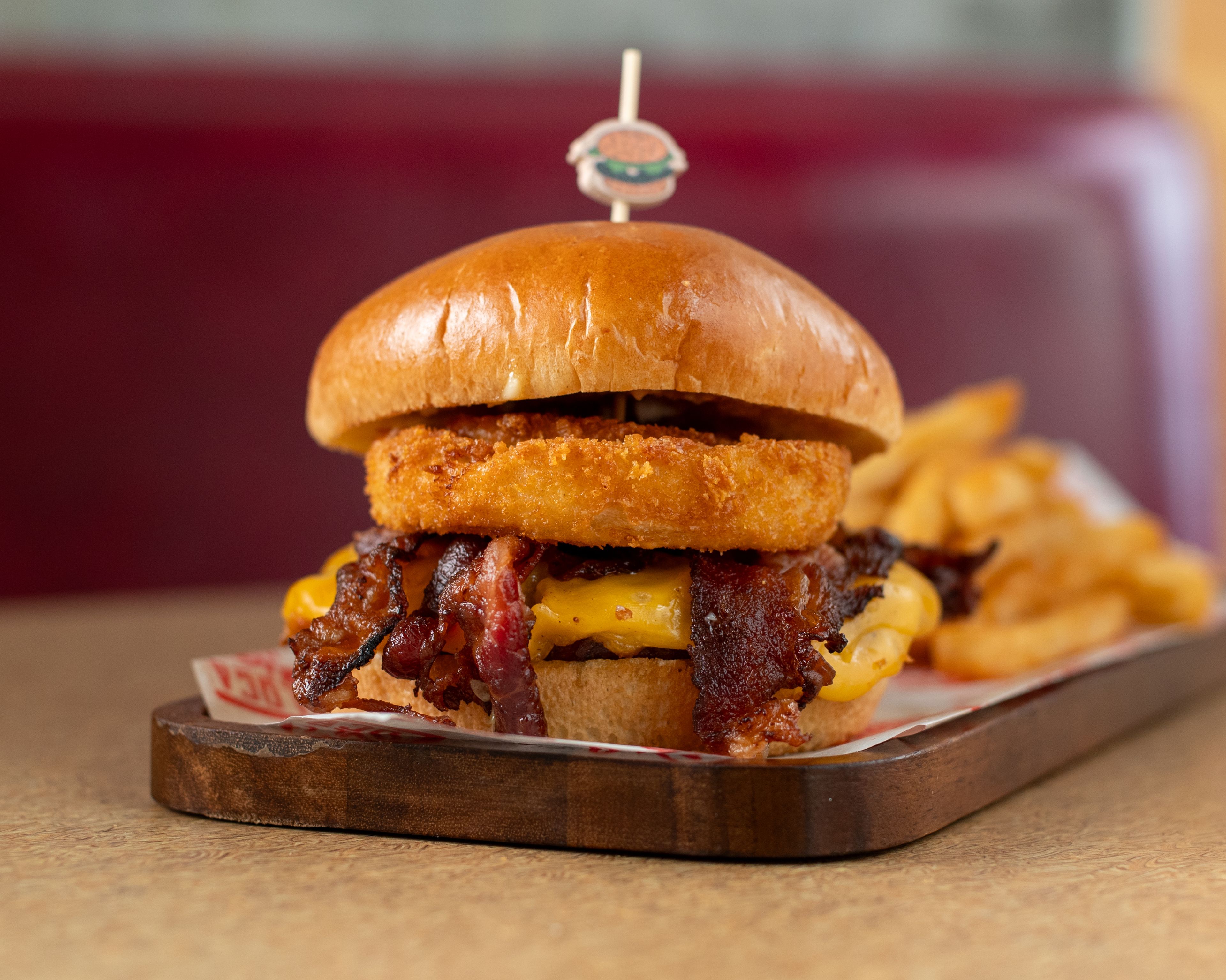 Double Smokes n' Fire Burger.