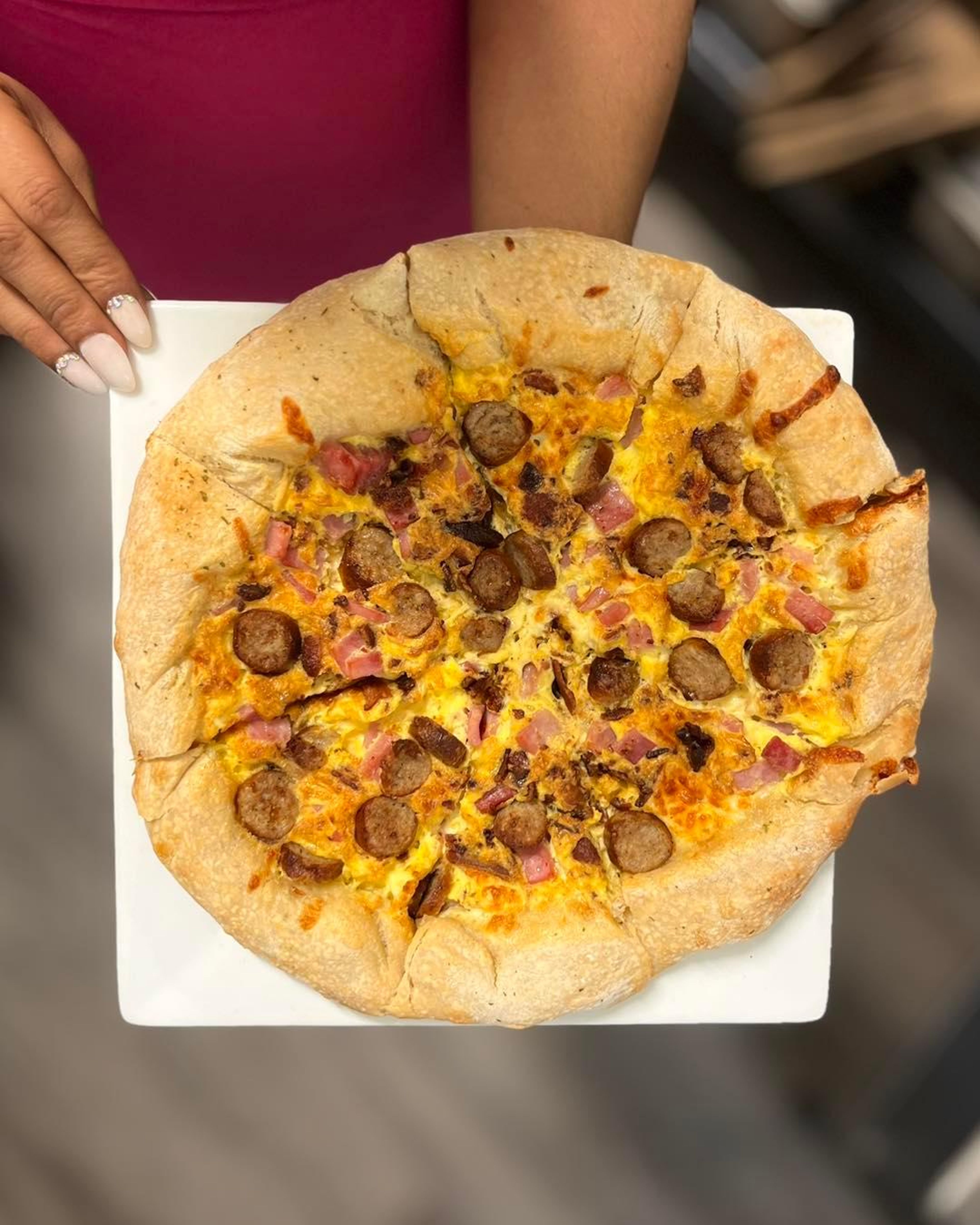 Meat Breakfast Pizza (GF*).
