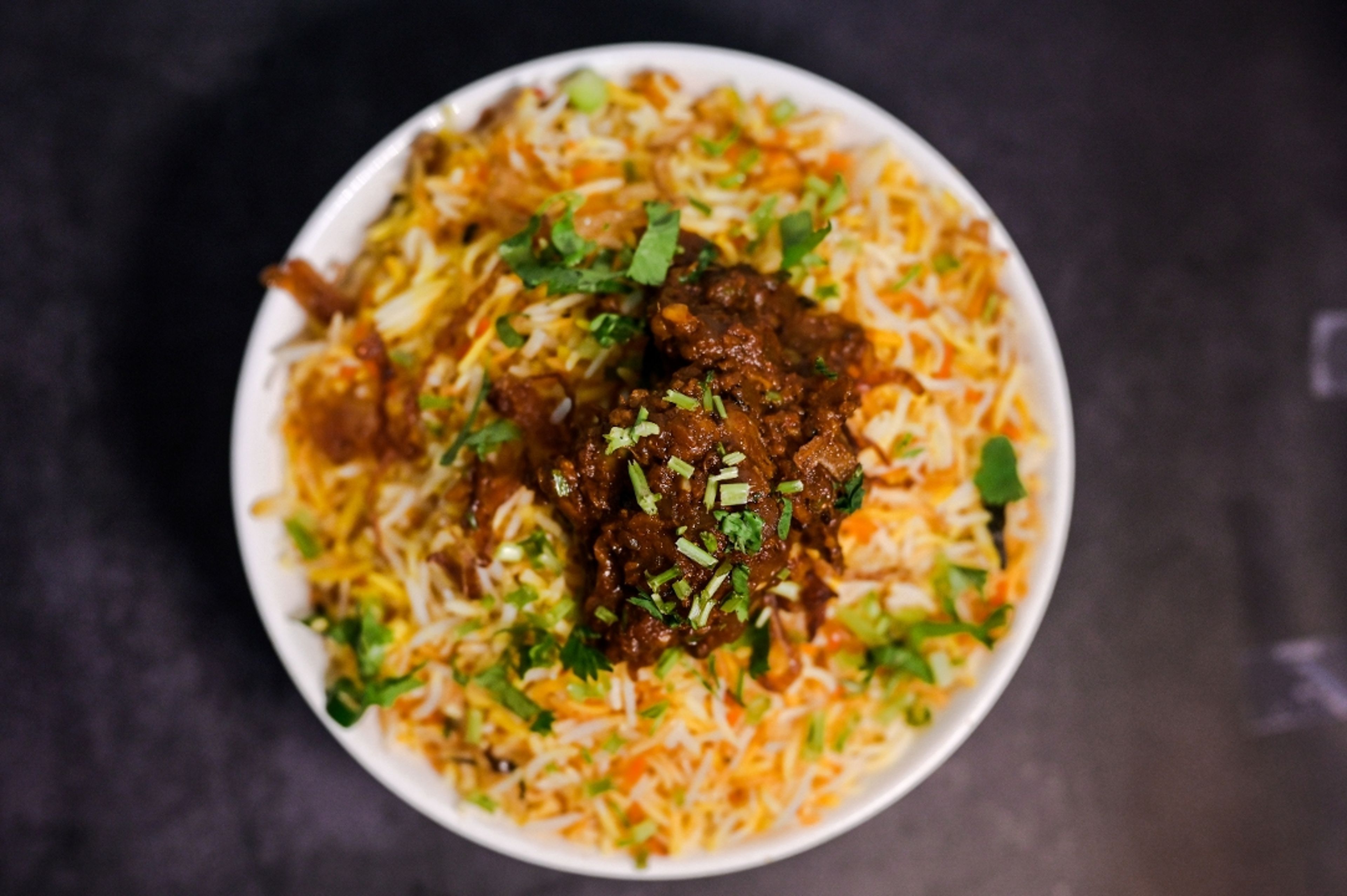 Goat Fry Biryani.