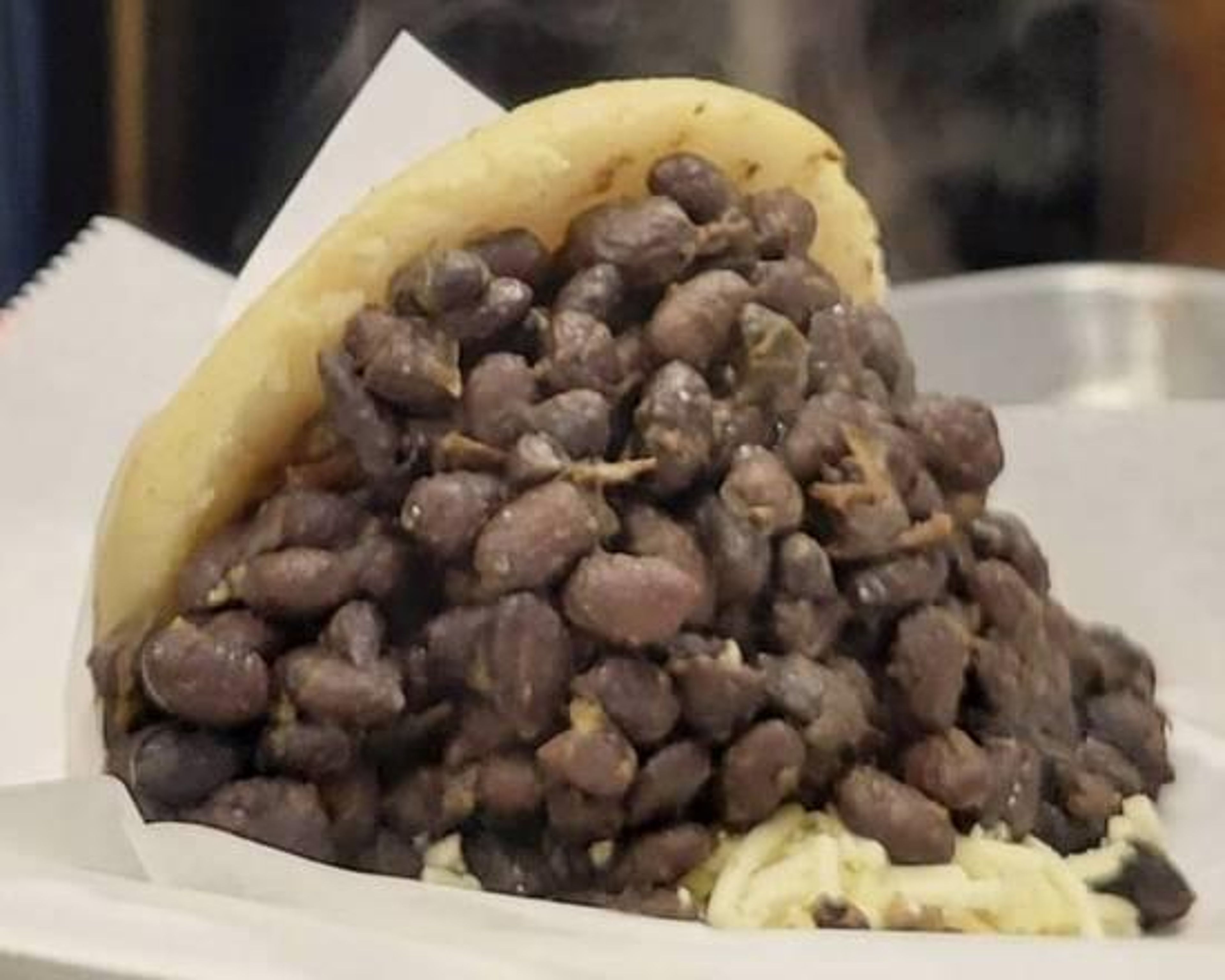 Arepa Domino/Black Beans&Cheese.