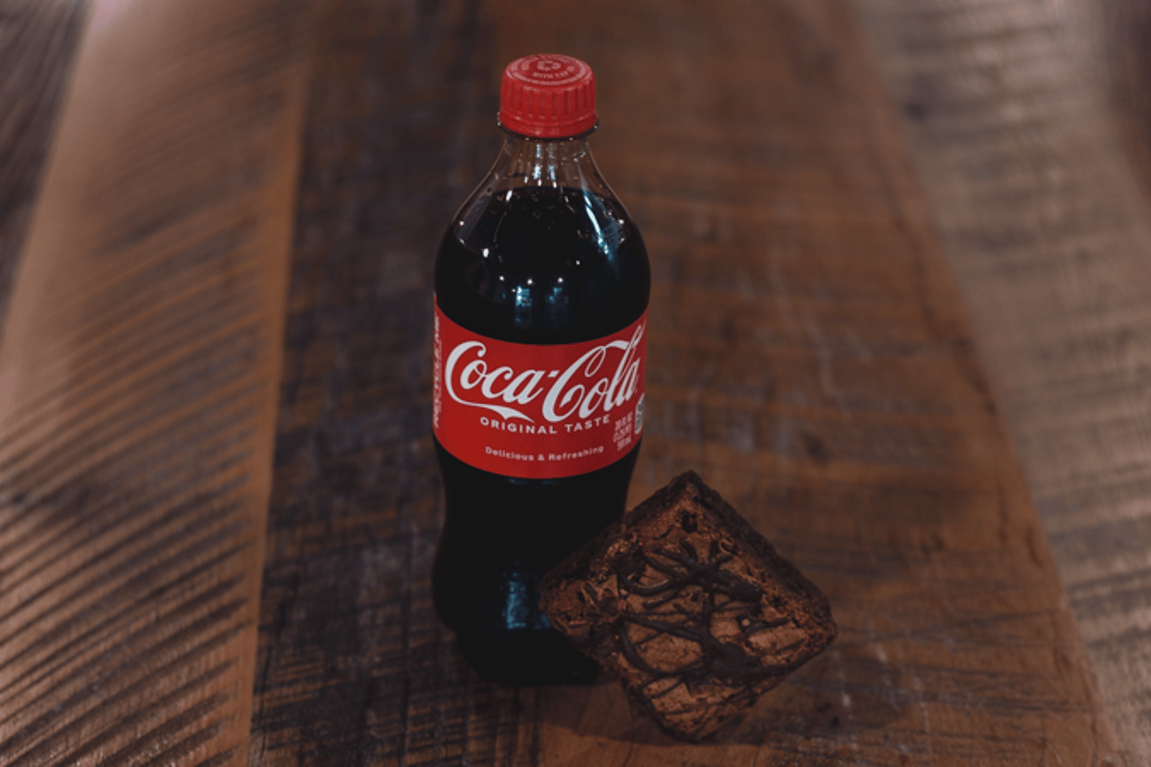 BOTTLED DRINK & BROWNIE.