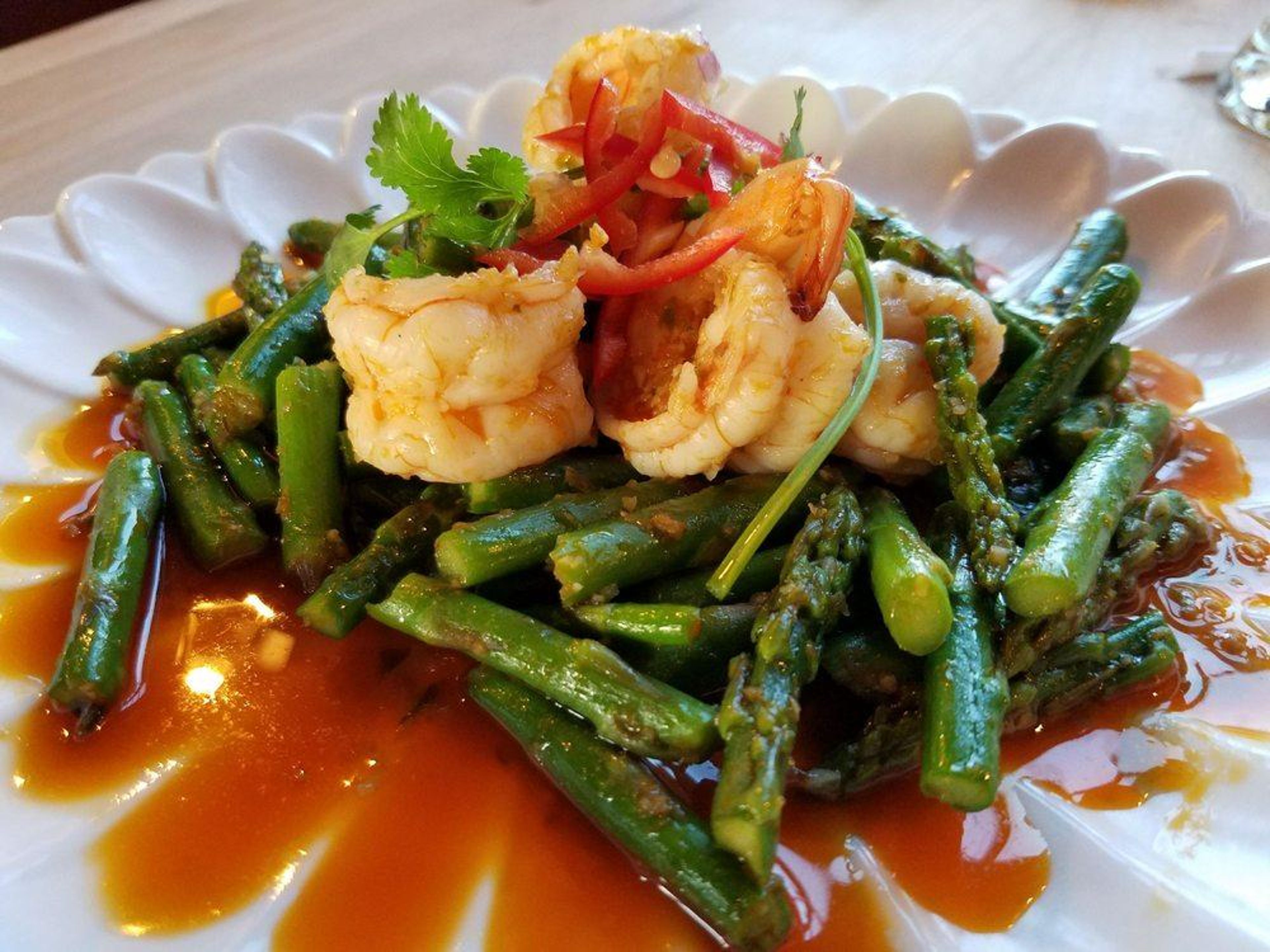 Asparagus with Shrimp.