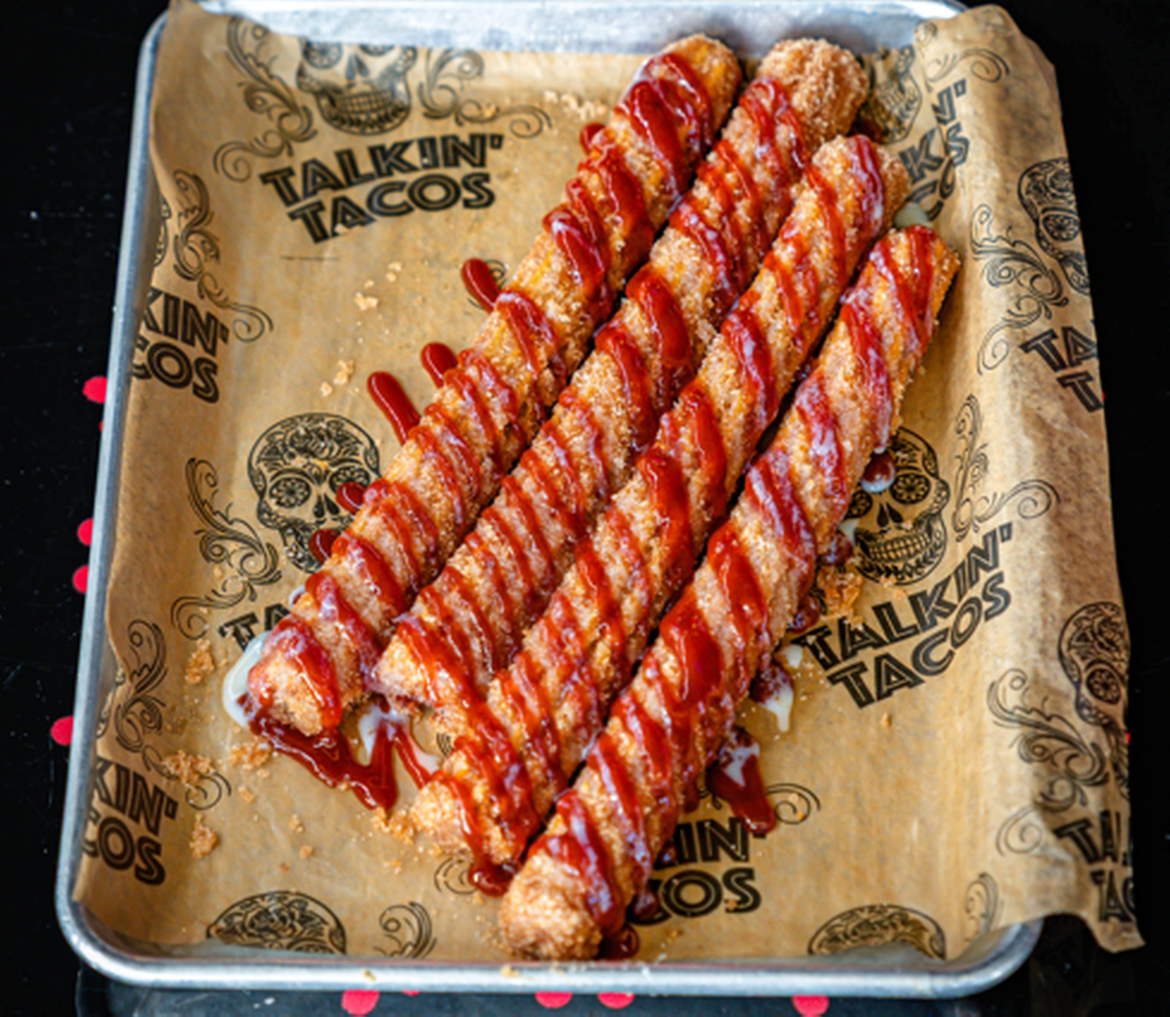 Strawberry Cream Churros.