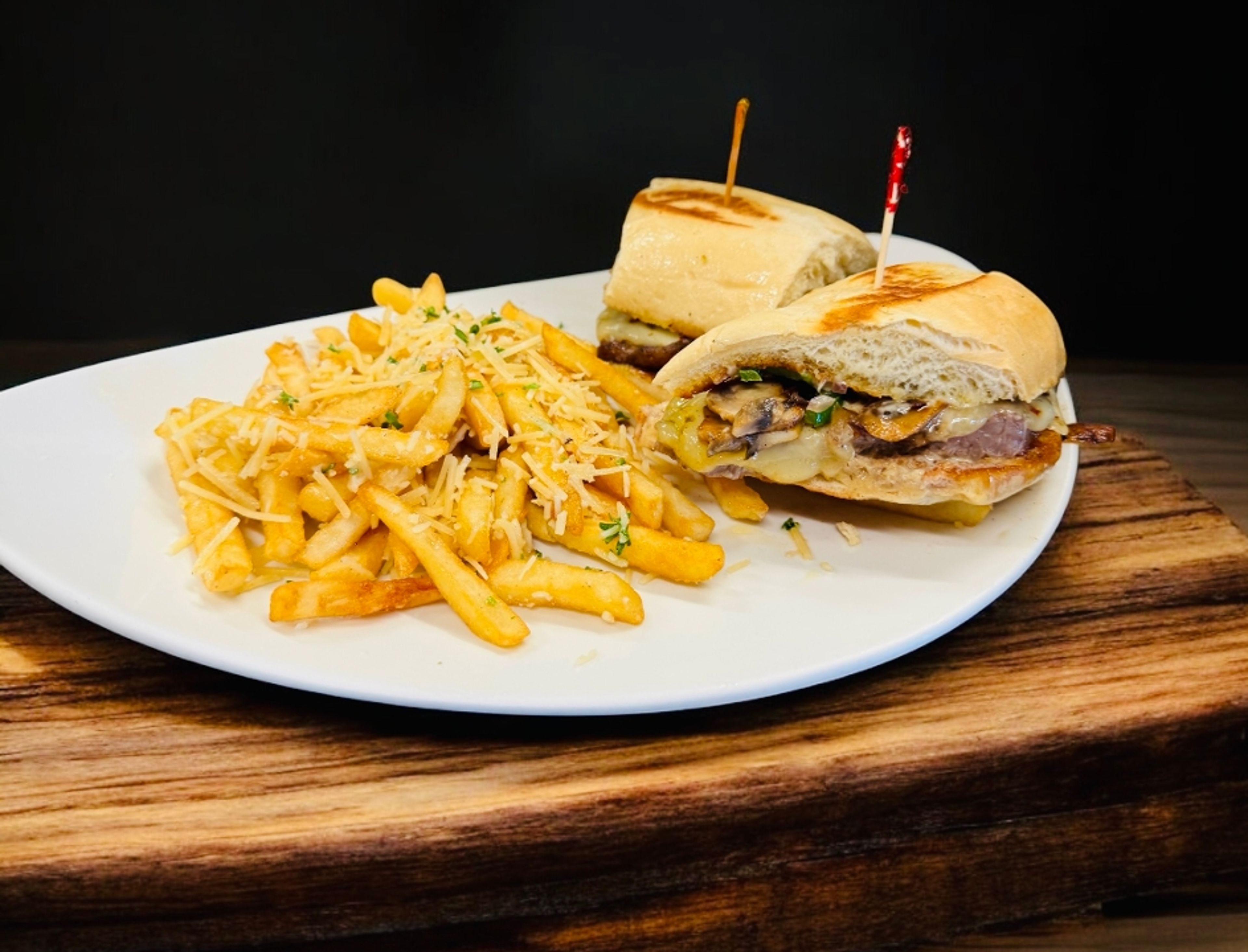 New York Steak Sandwich.