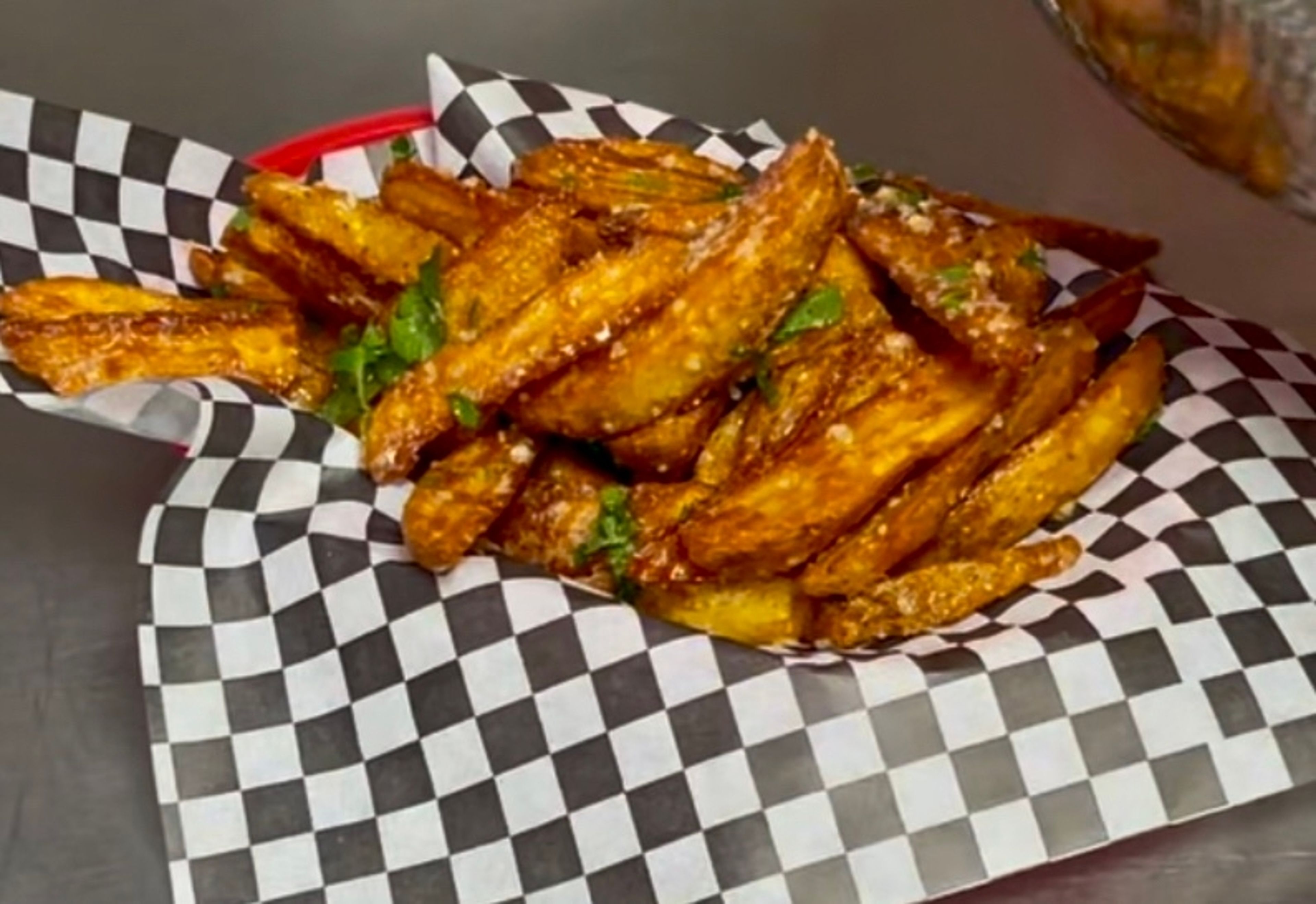 PEPZ POTATOES- SAUCED AND TOSSED.