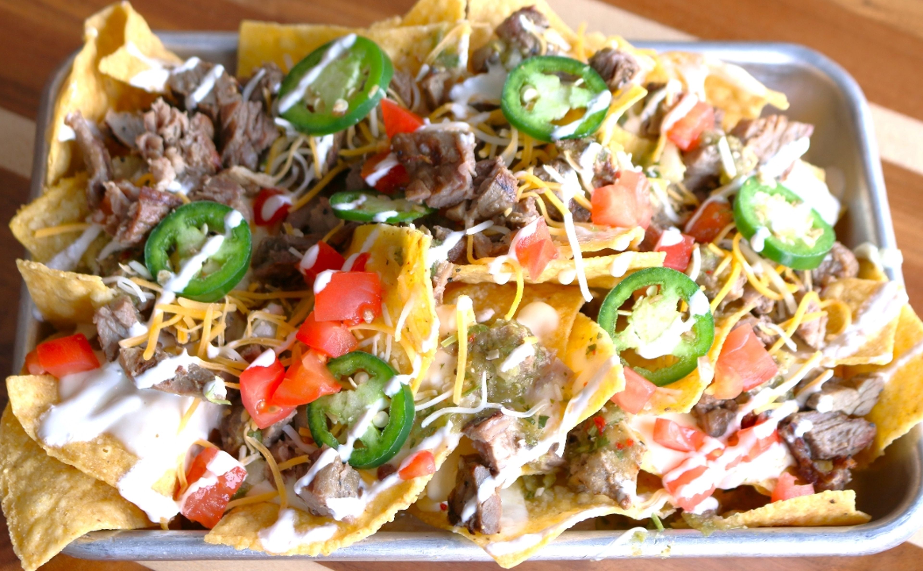 Ground Beef Nachos for Two.