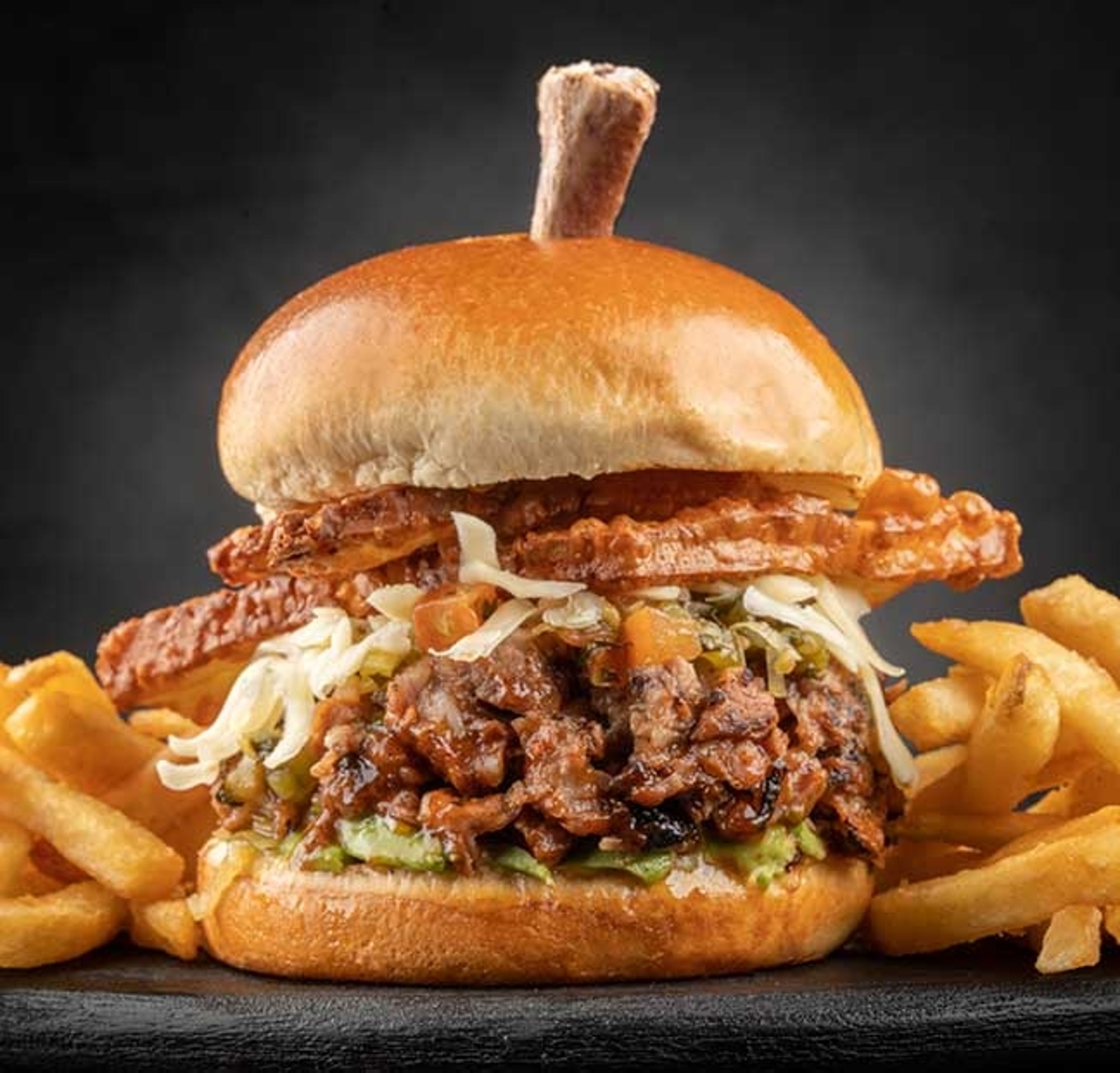 Da Silva BBQ Rib Sandwich.