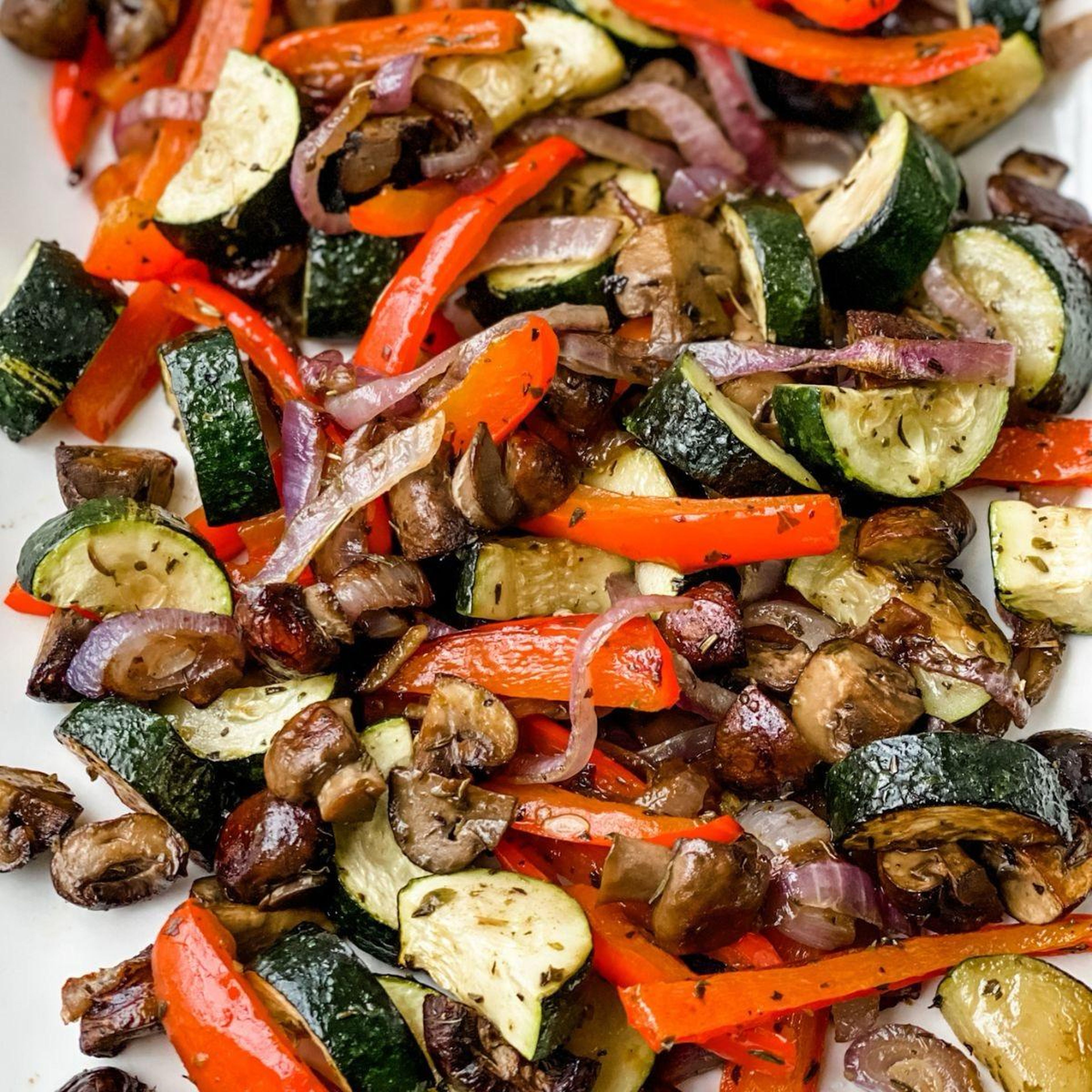 Grilled Italian style vegetables.