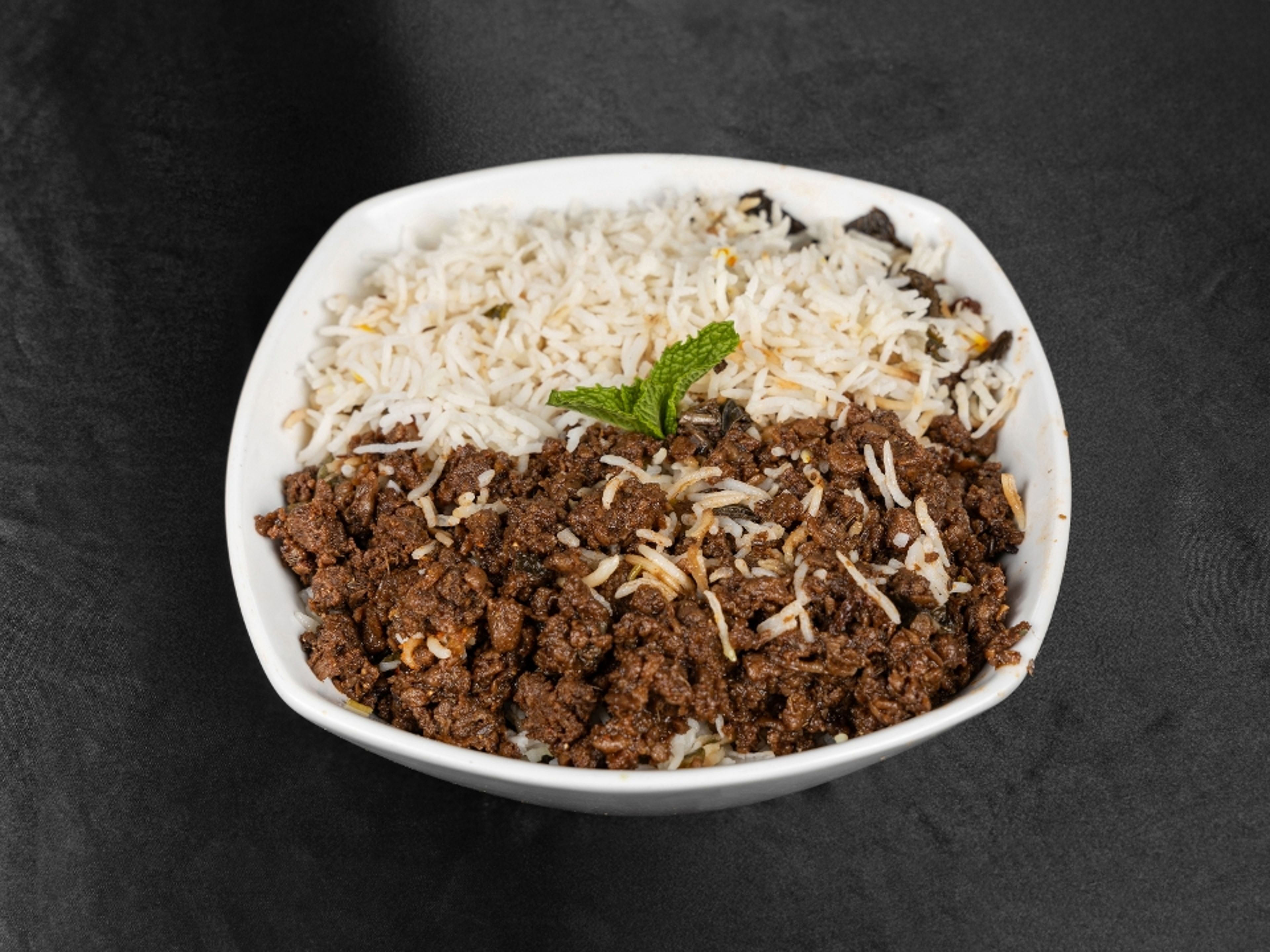 Veg Keema Biryani.