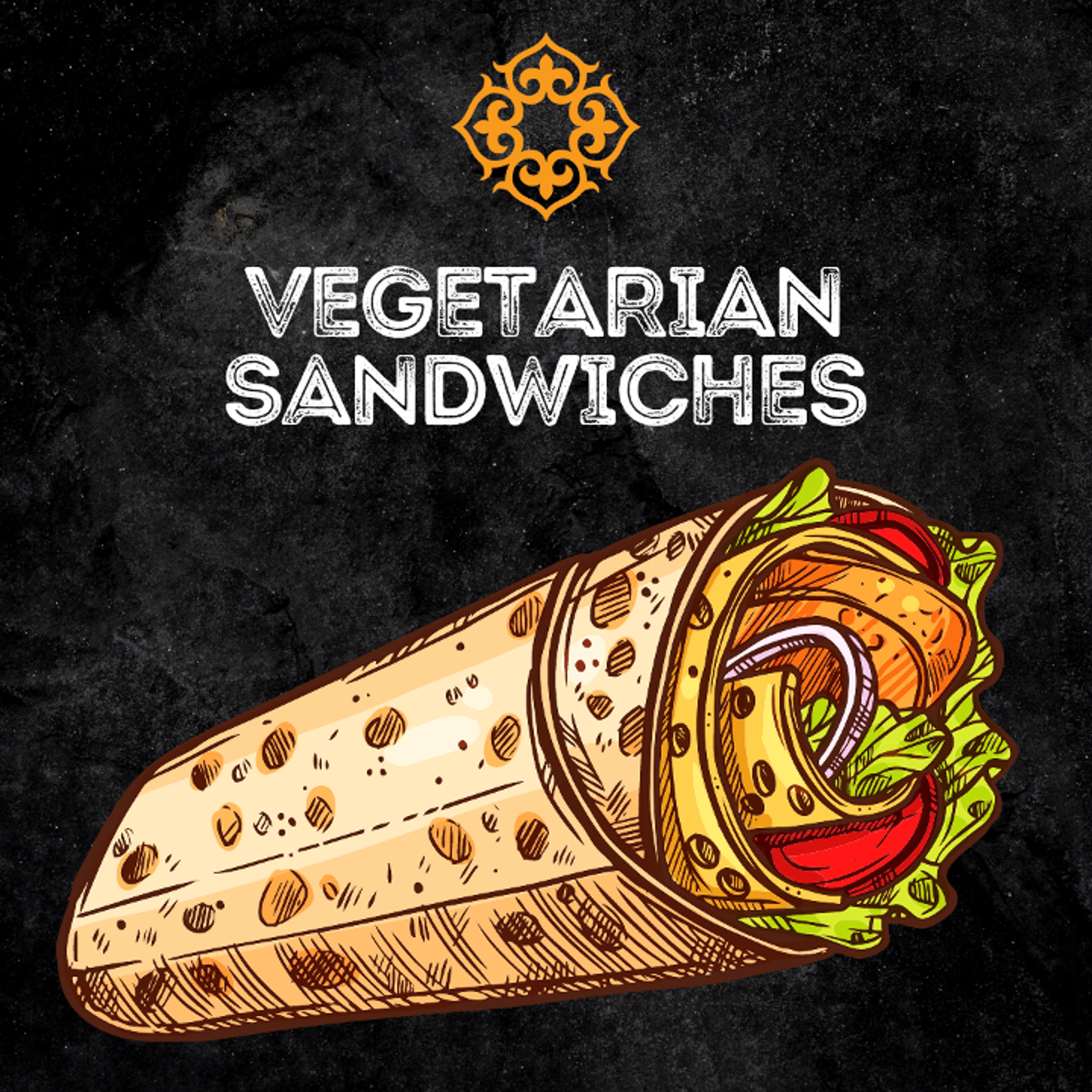 Veggie Wrap (ساندویچ گیاهی).