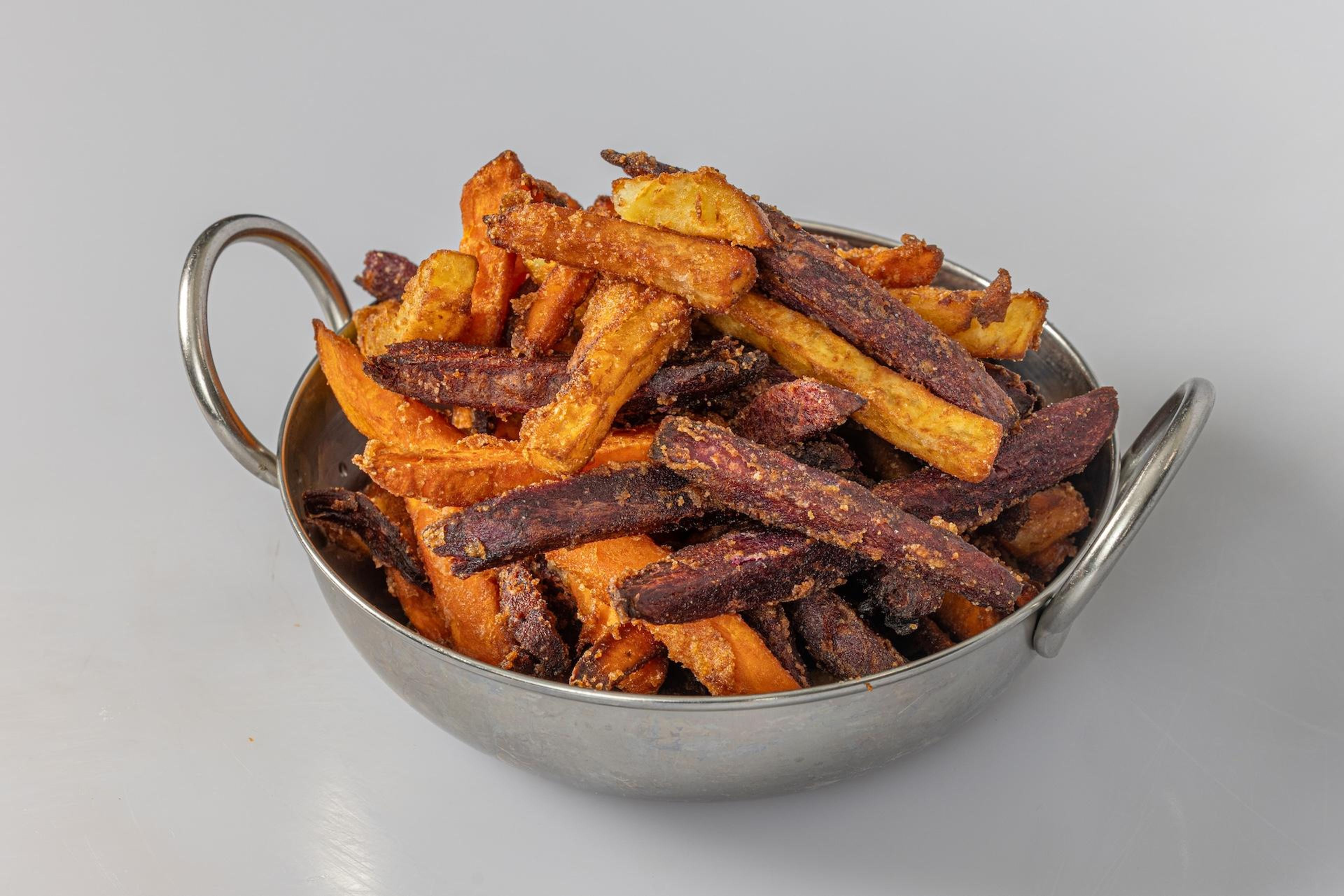 Tri-Color Sweet Potato Fries.