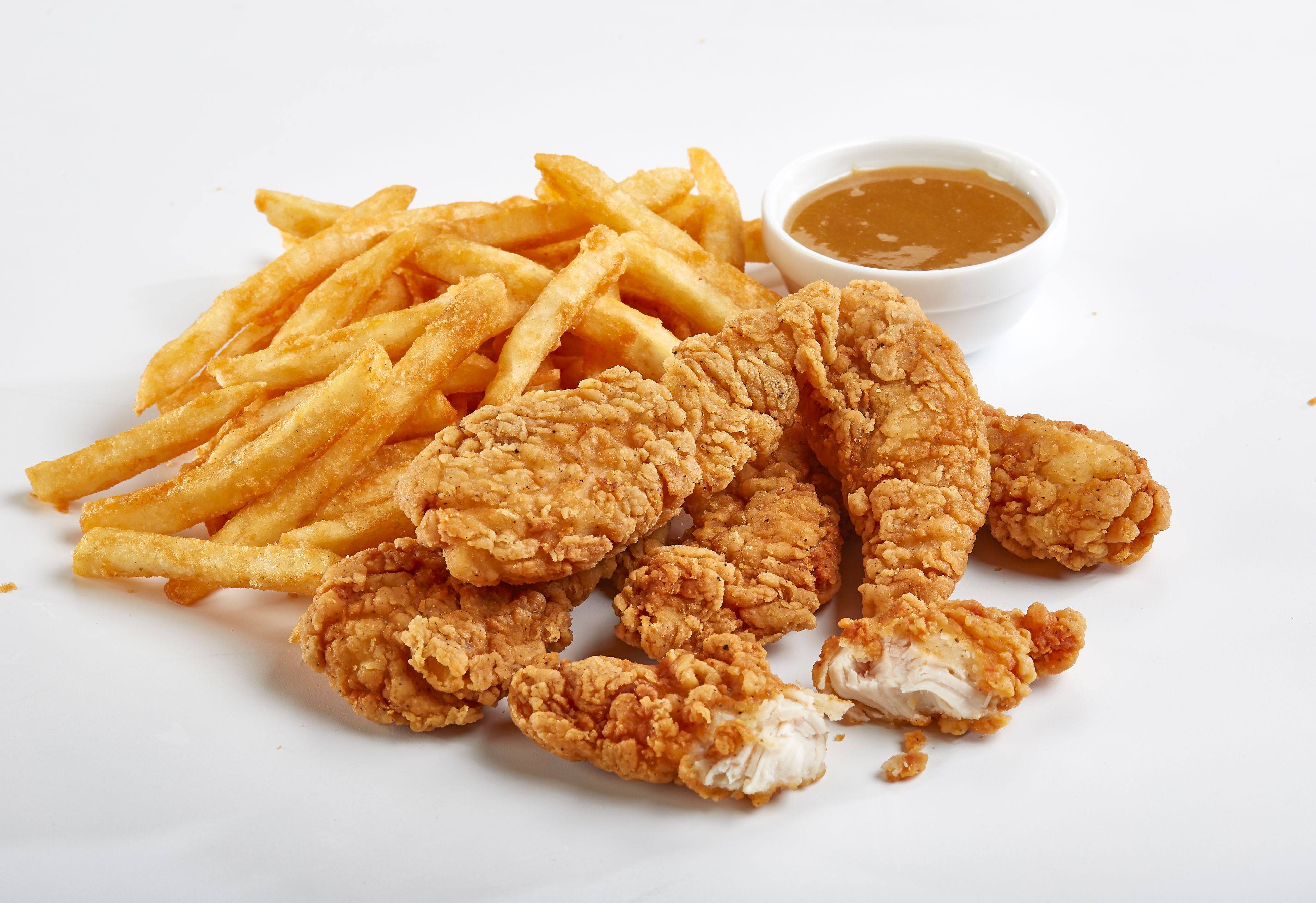 Chicken Strips with Fries.