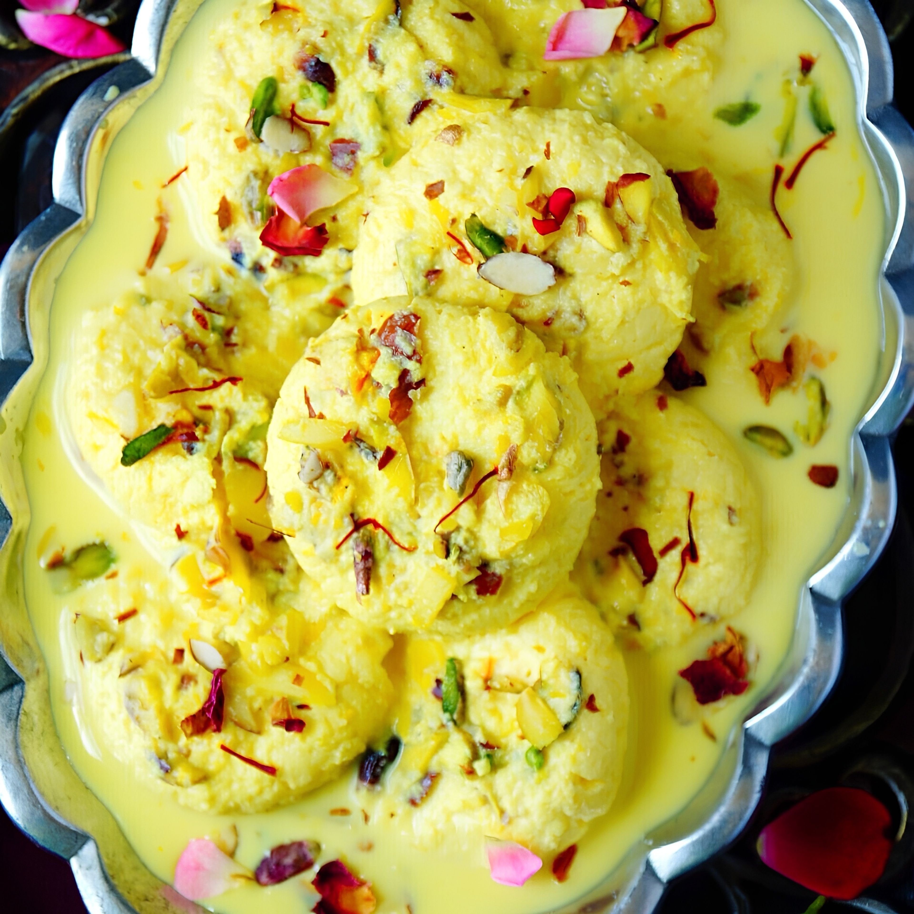 Kesar Rasmalai (3 pcs).