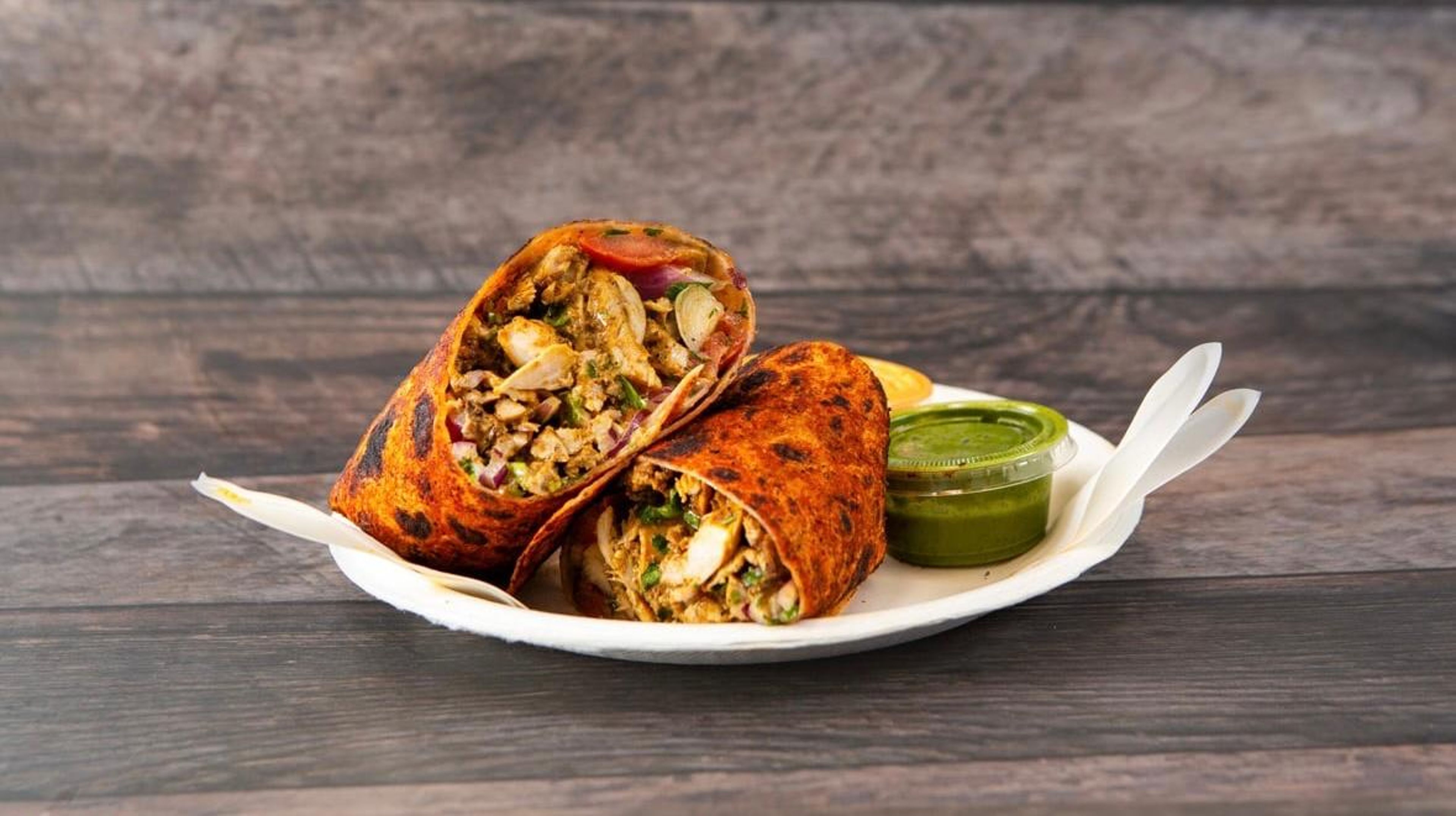 Akhis Chicken Shawarma Wrap.